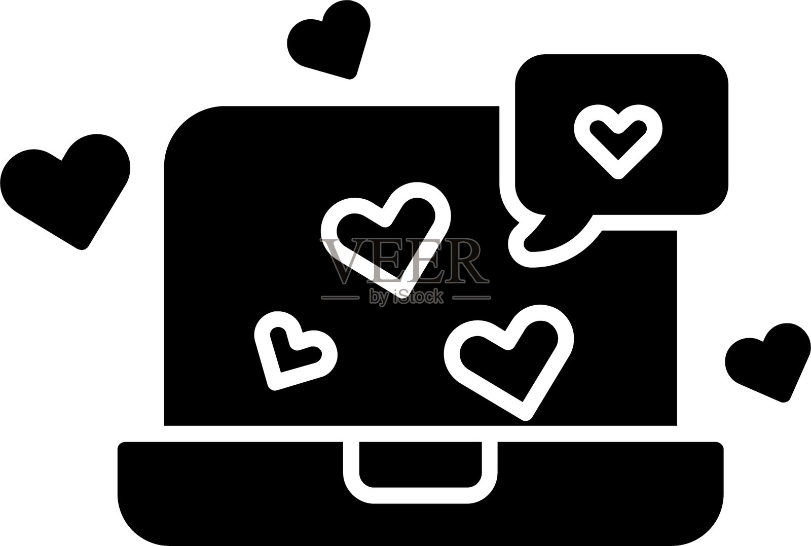 笔记本电脑图标插画图片素材