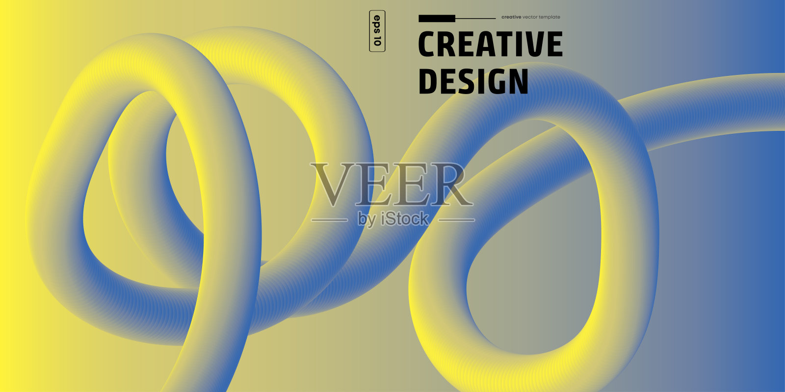 抽象背景与渐变色线条形状。抽象流体波浪丝带矢量插图。适用于网页横幅、社交媒体横幅的创意概念。插画图片素材