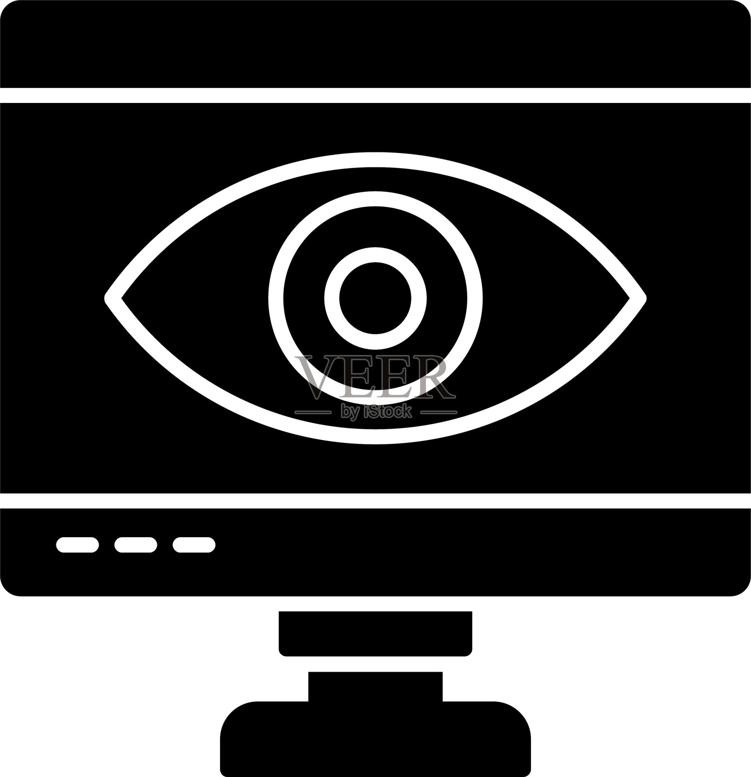 监视器图标插画图片素材