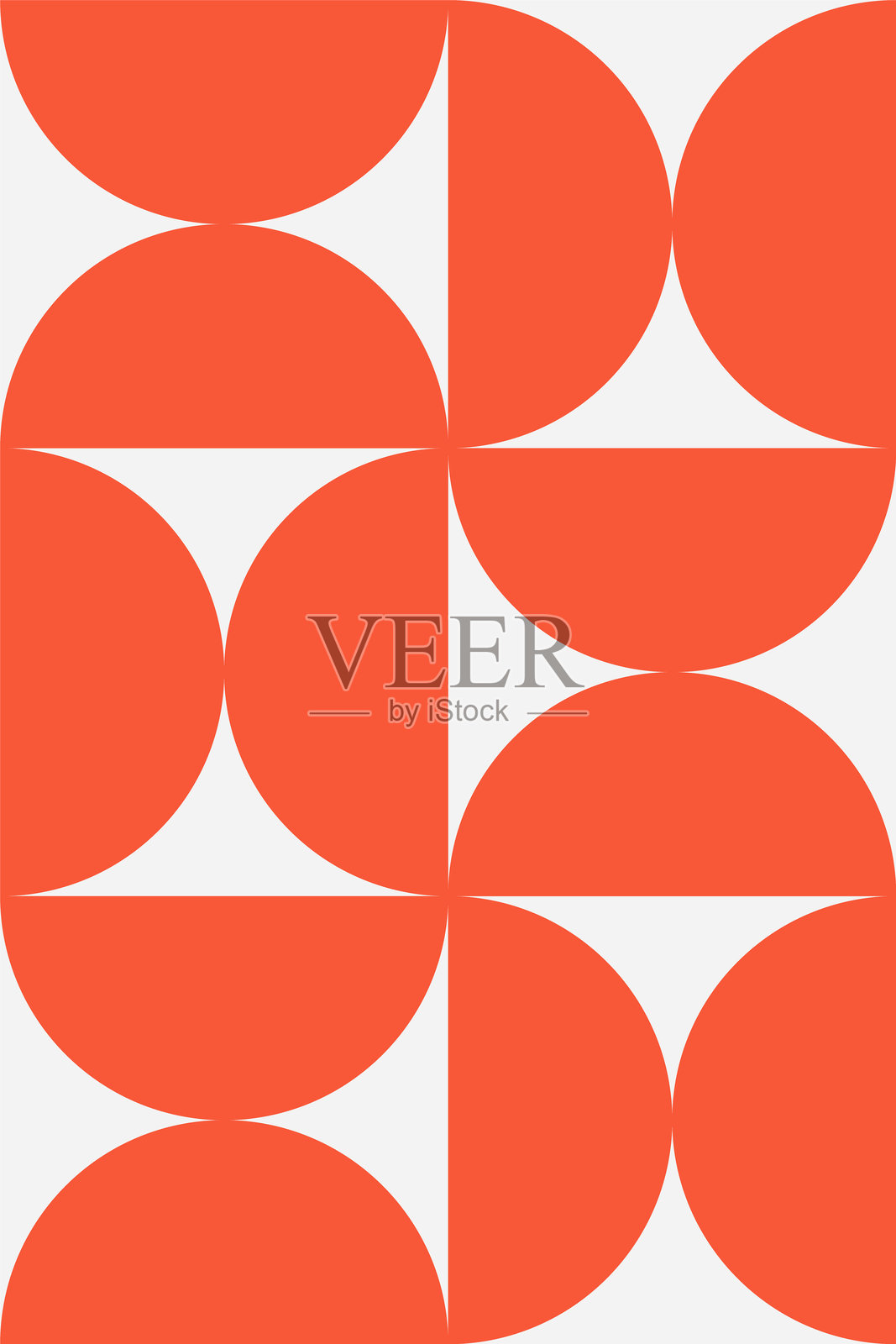 简单设计的天真几何半圆形插画图片素材