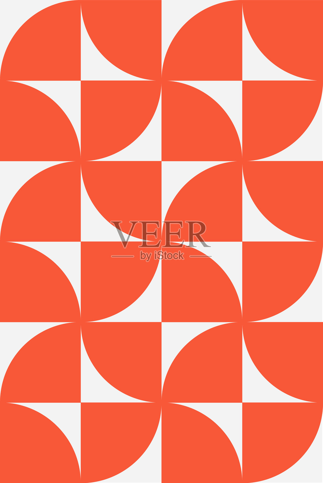 四分之一天真几何抽象设计插画图片素材