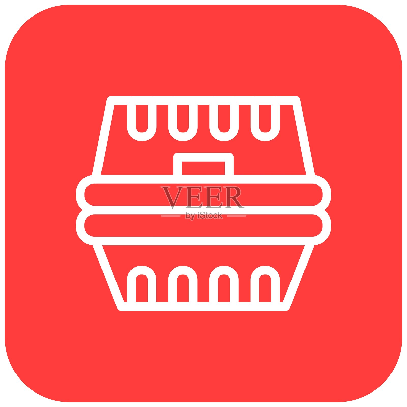 外卖盒矢量图标设计插图插画图片素材