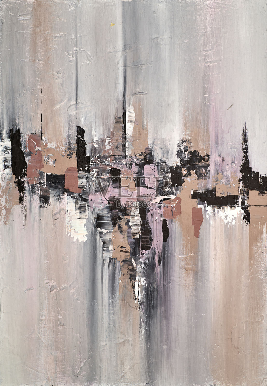 现代抽象画，具有大胆的线条和几何形状，非常适合为需要时尚和艺术焦点的空间增添现代感。插画图片素材