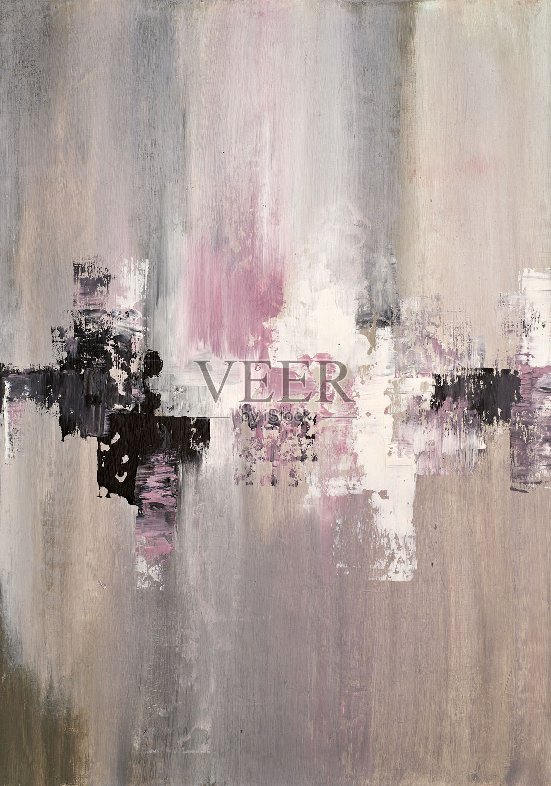 一幅现代抽象作品，具有柔和的渐变和流畅的线条，为任何现代空间带来宁静而优雅的氛围。插画图片素材