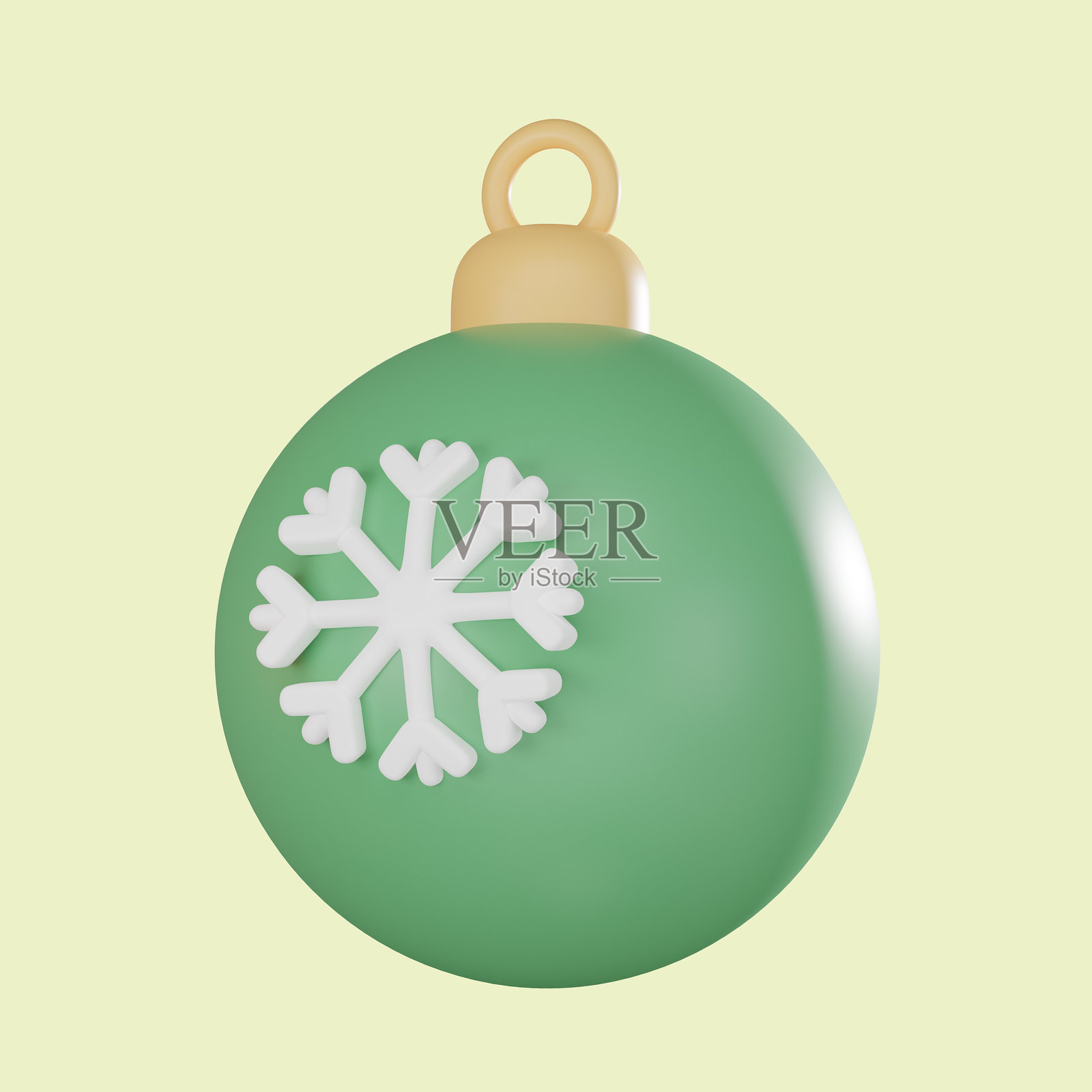 节日3D圣诞球饰品传统节日装饰3D渲染。照片摄影图片