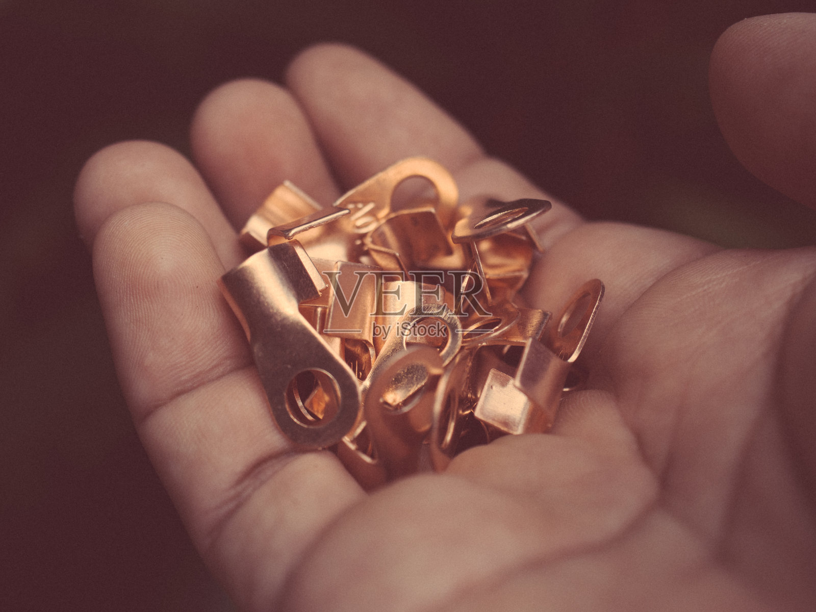 铜线连接器照片摄影图片