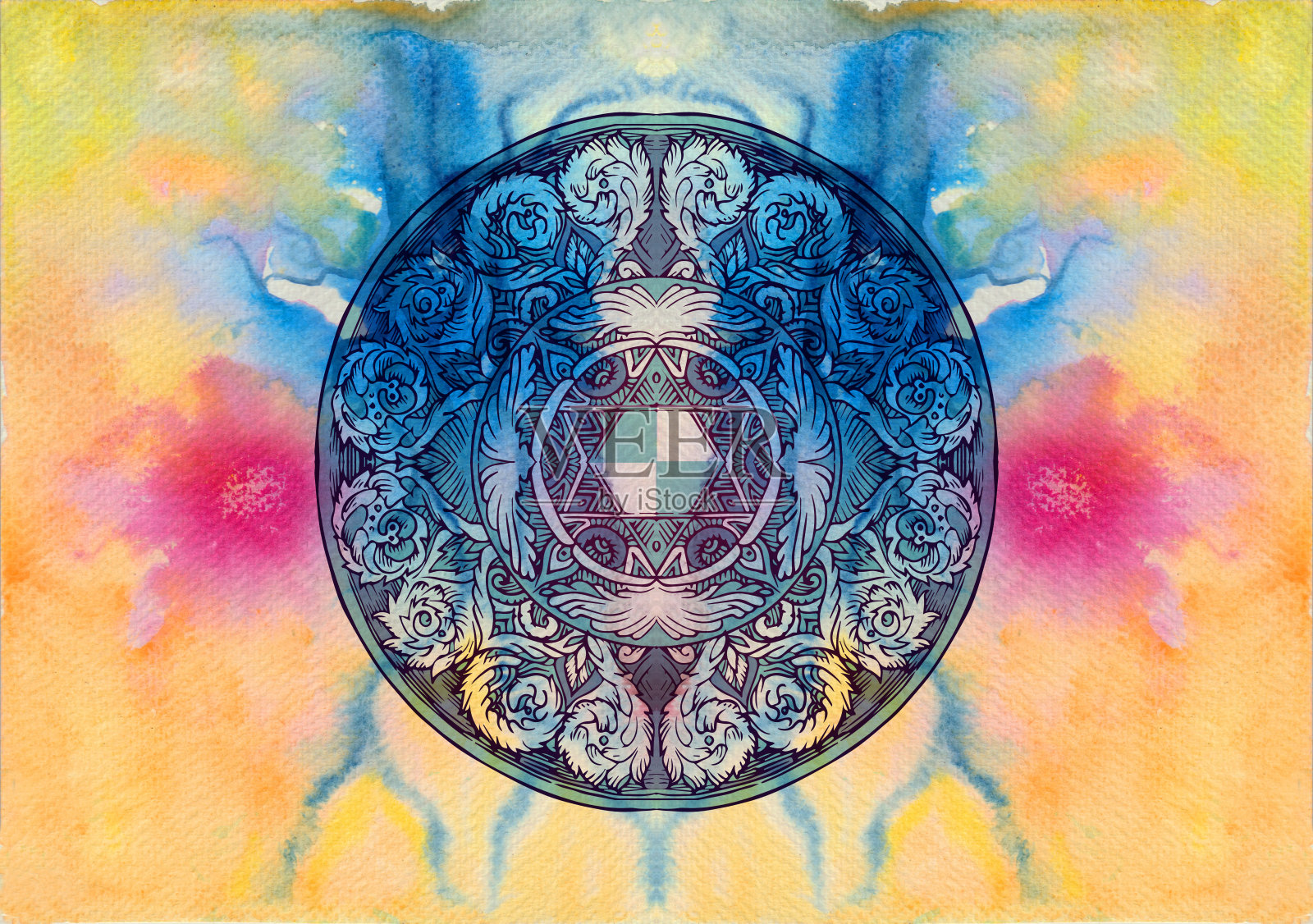 导航曼荼罗插画图片素材