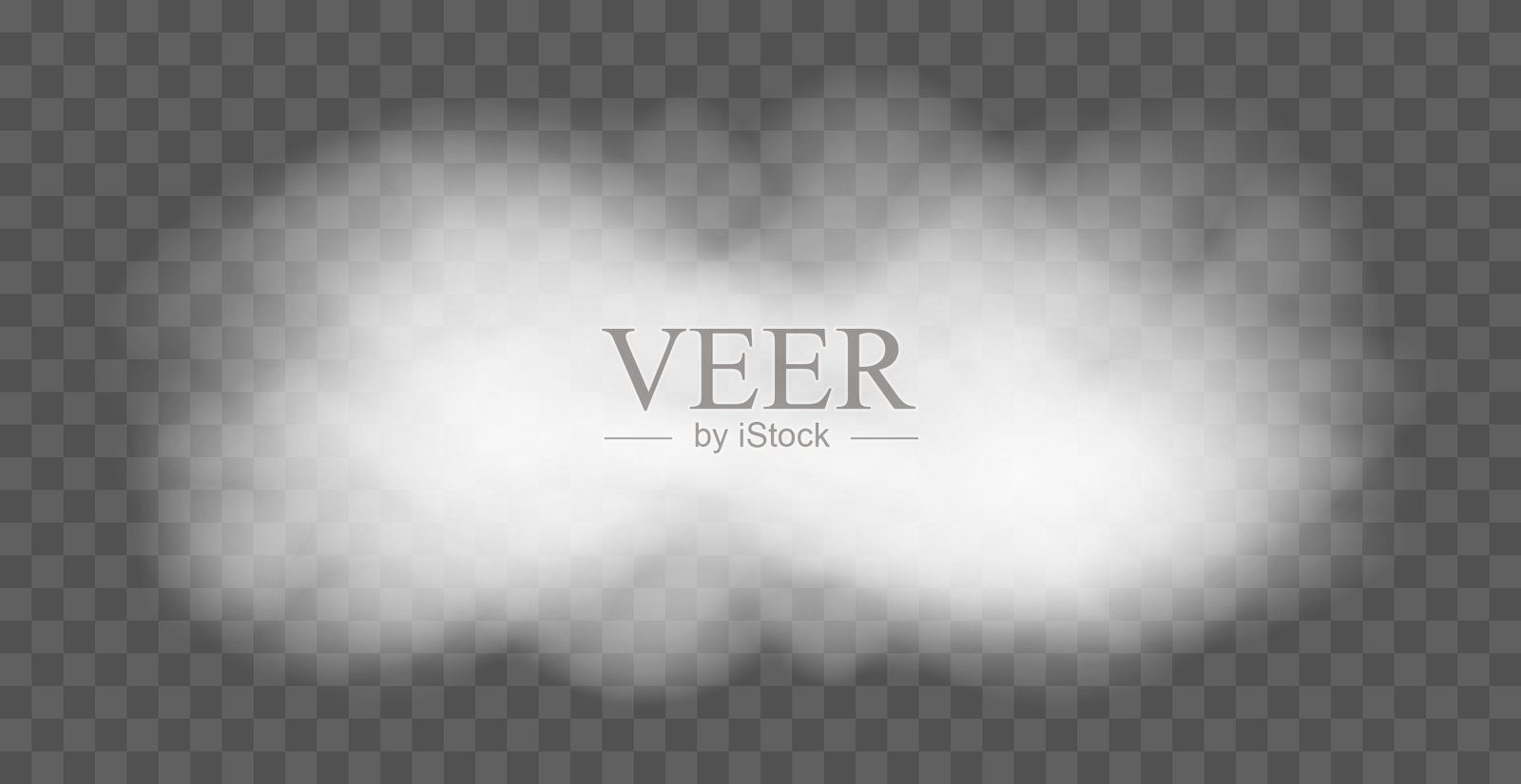 透明背景上的白云或雾气。烟雾。矢量插图插画图片素材