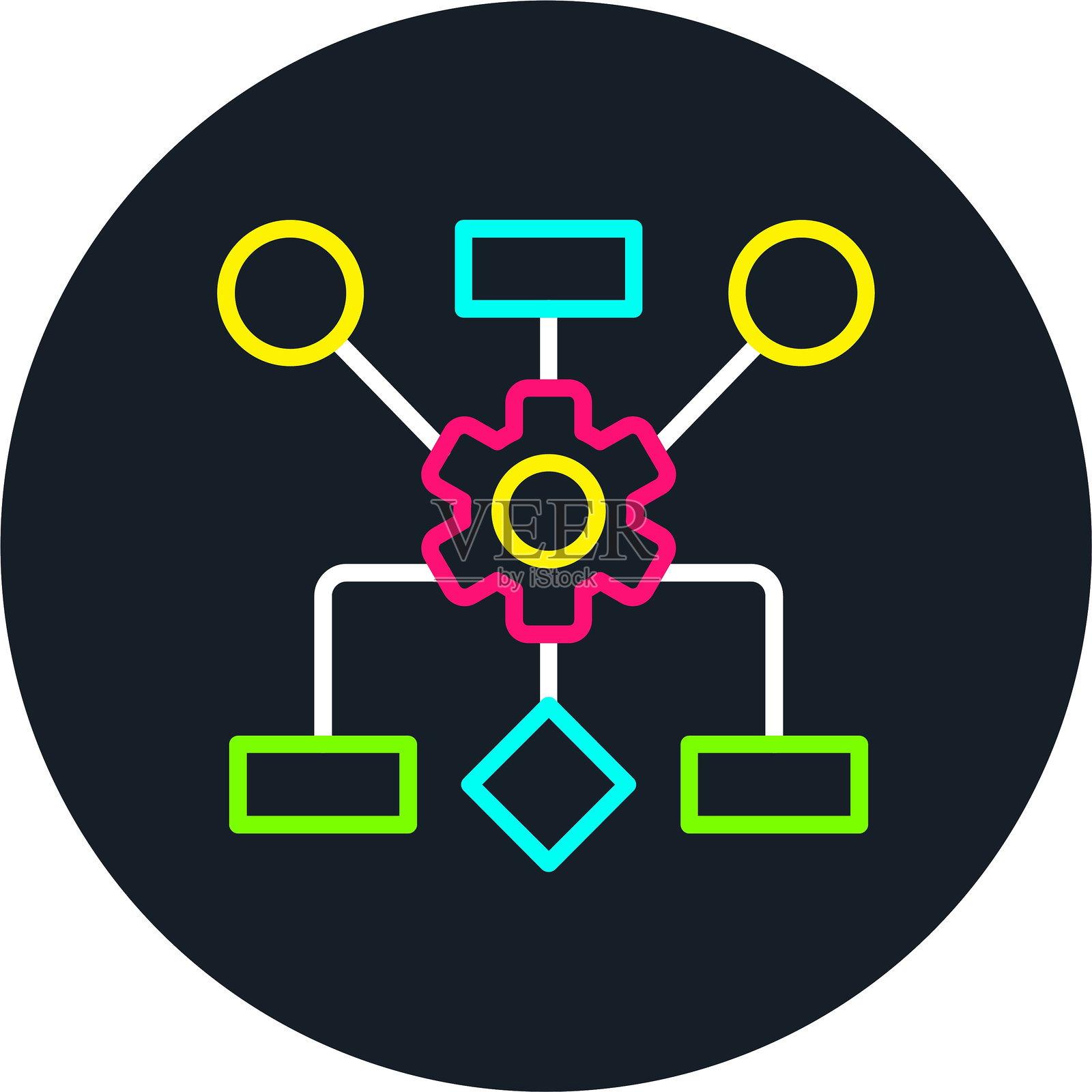 多色图表线图标插画图片素材