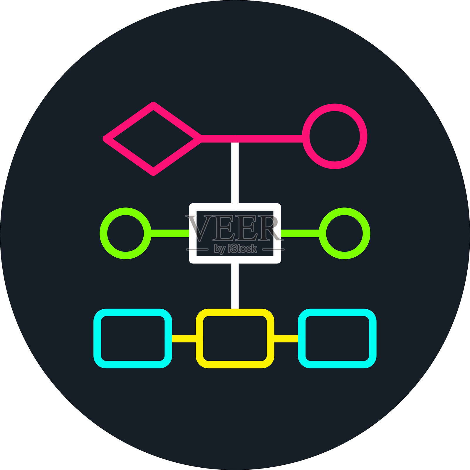 多色图表线图标插画图片素材