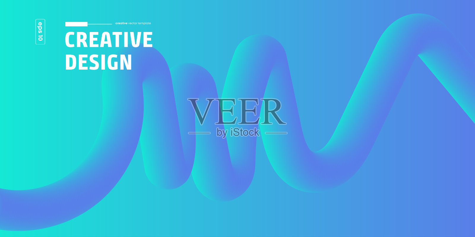 带有颜色渐变线条形状的抽象背景。抽象流体波浪丝带矢量插图。适用于网页横幅、社交媒体横幅的创意概念。柔和的色彩。渐变背景。插画图片素材