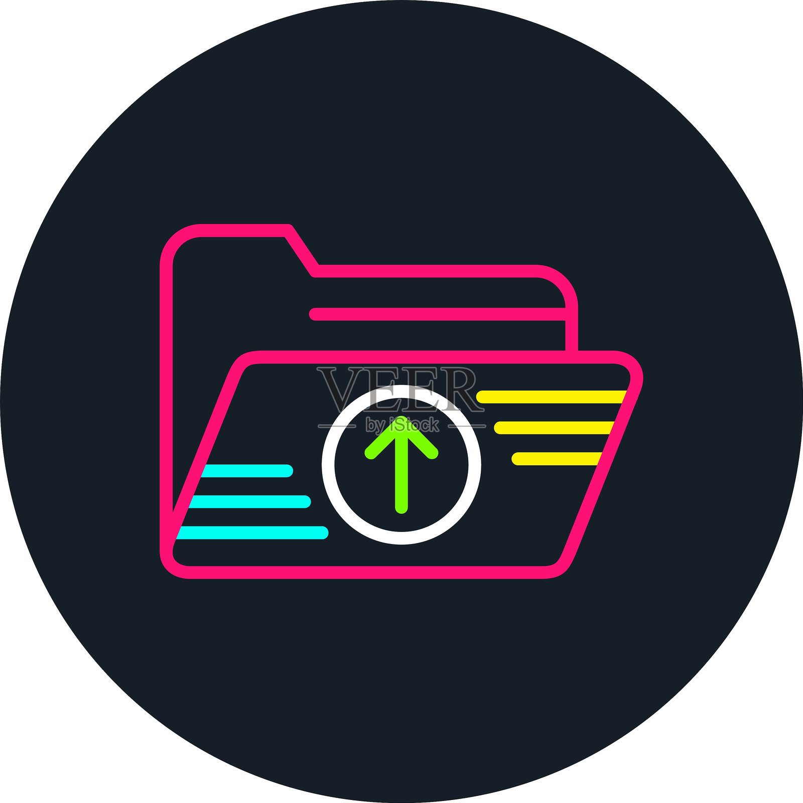 上传线条多色图标插画图片素材