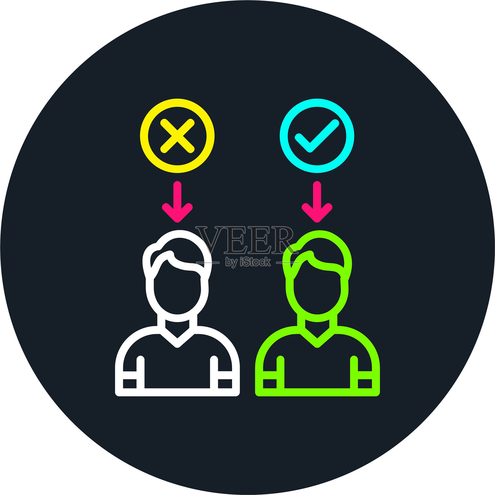 选择线条多色图标插画图片素材