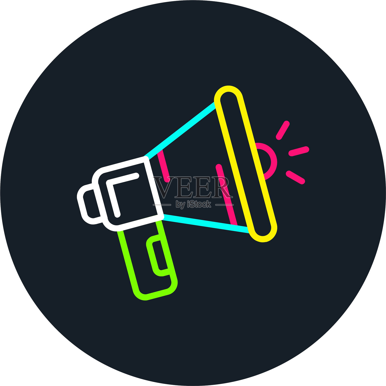 推广线条多色图标插画图片素材