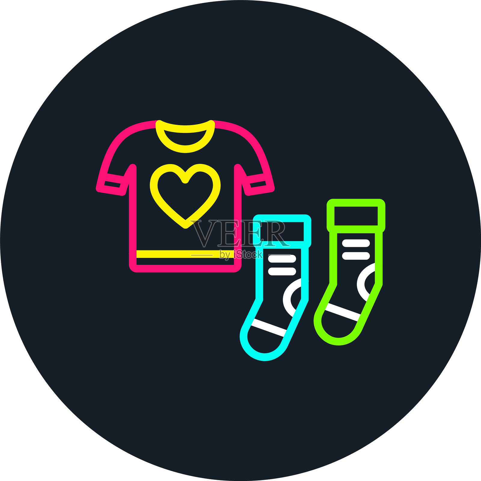 多色衣架图标插画图片素材