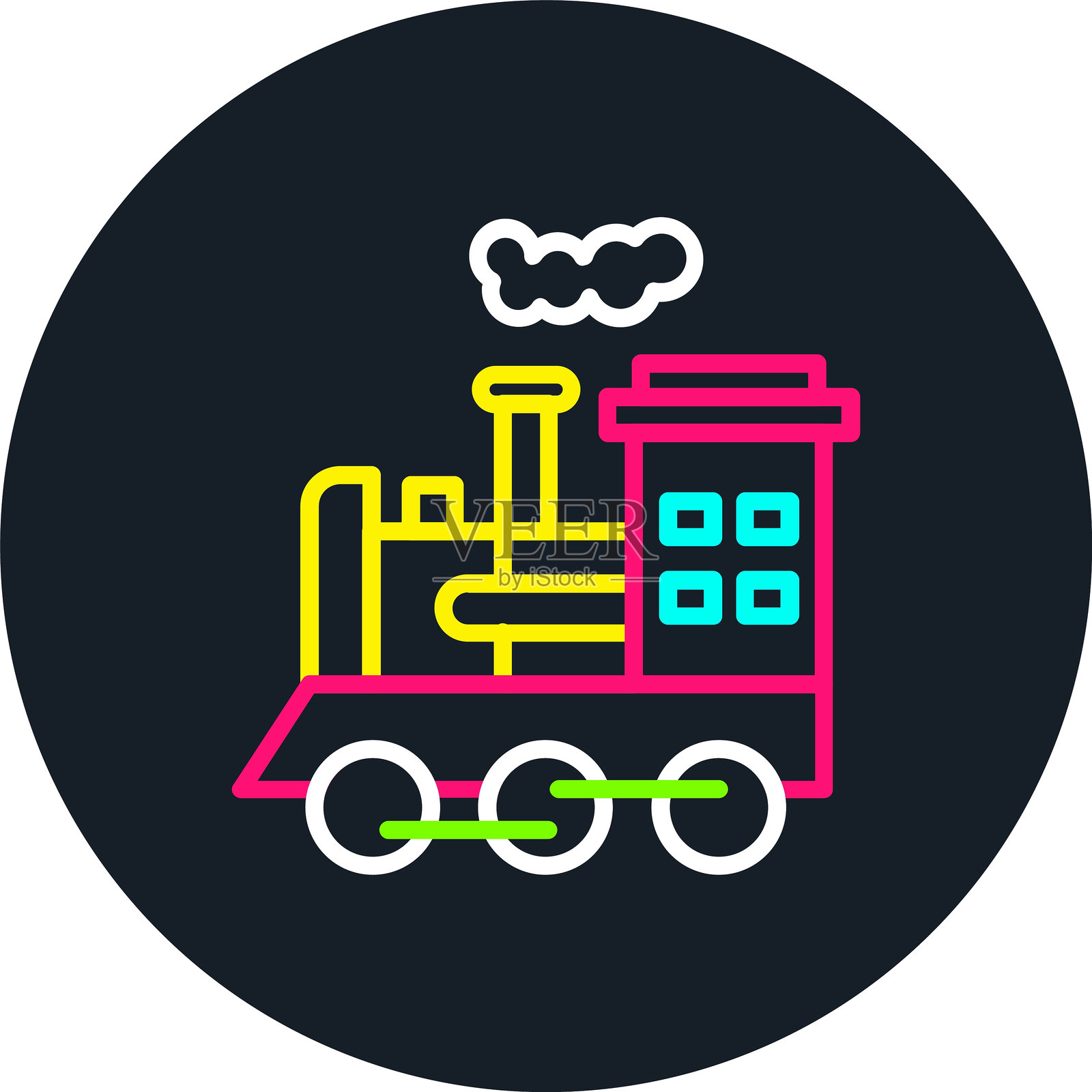 多色机车图标插画图片素材