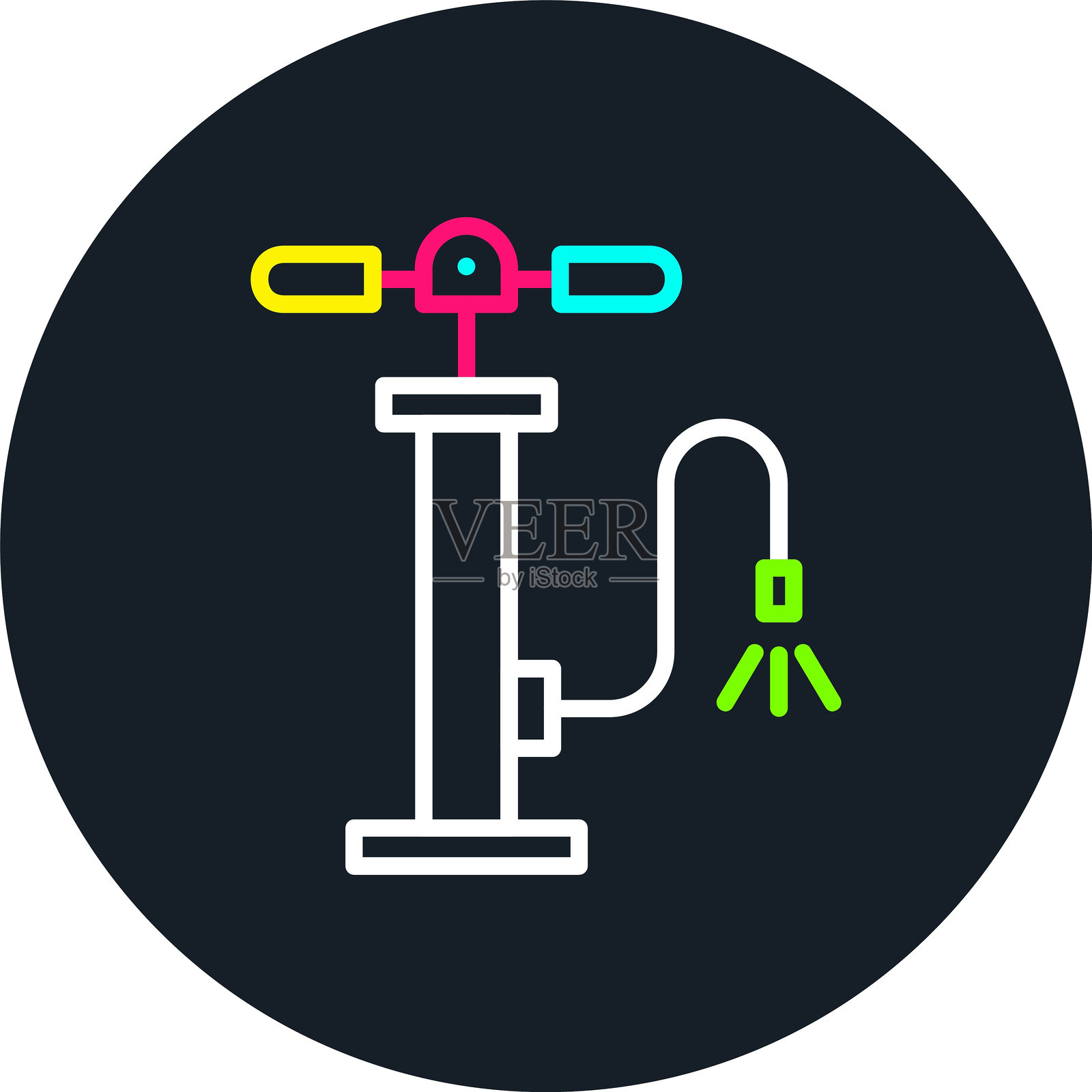 多色气泵图标插画图片素材