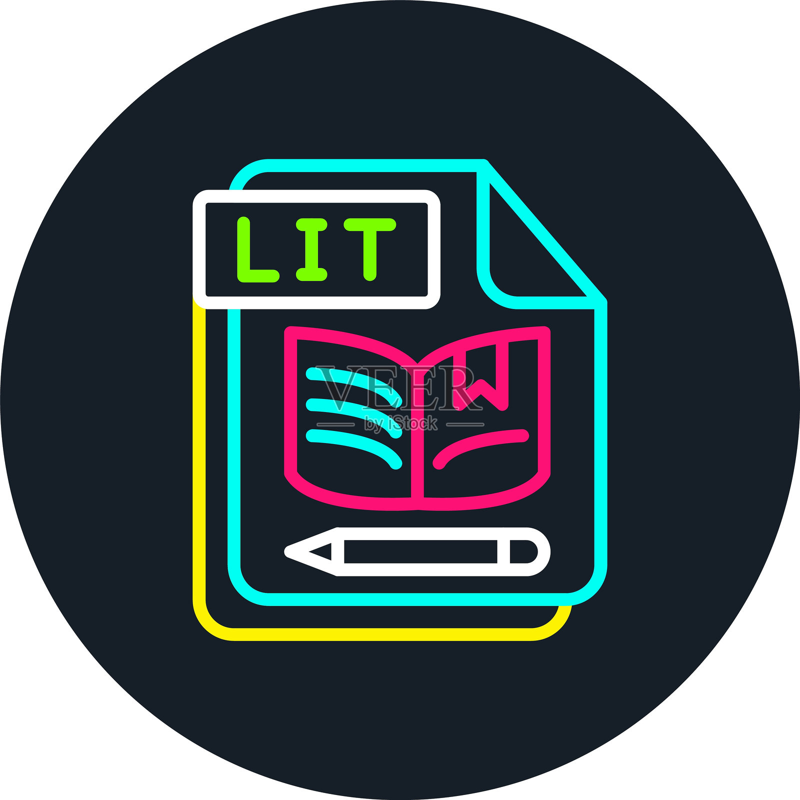 LIT线条多色图标插画图片素材