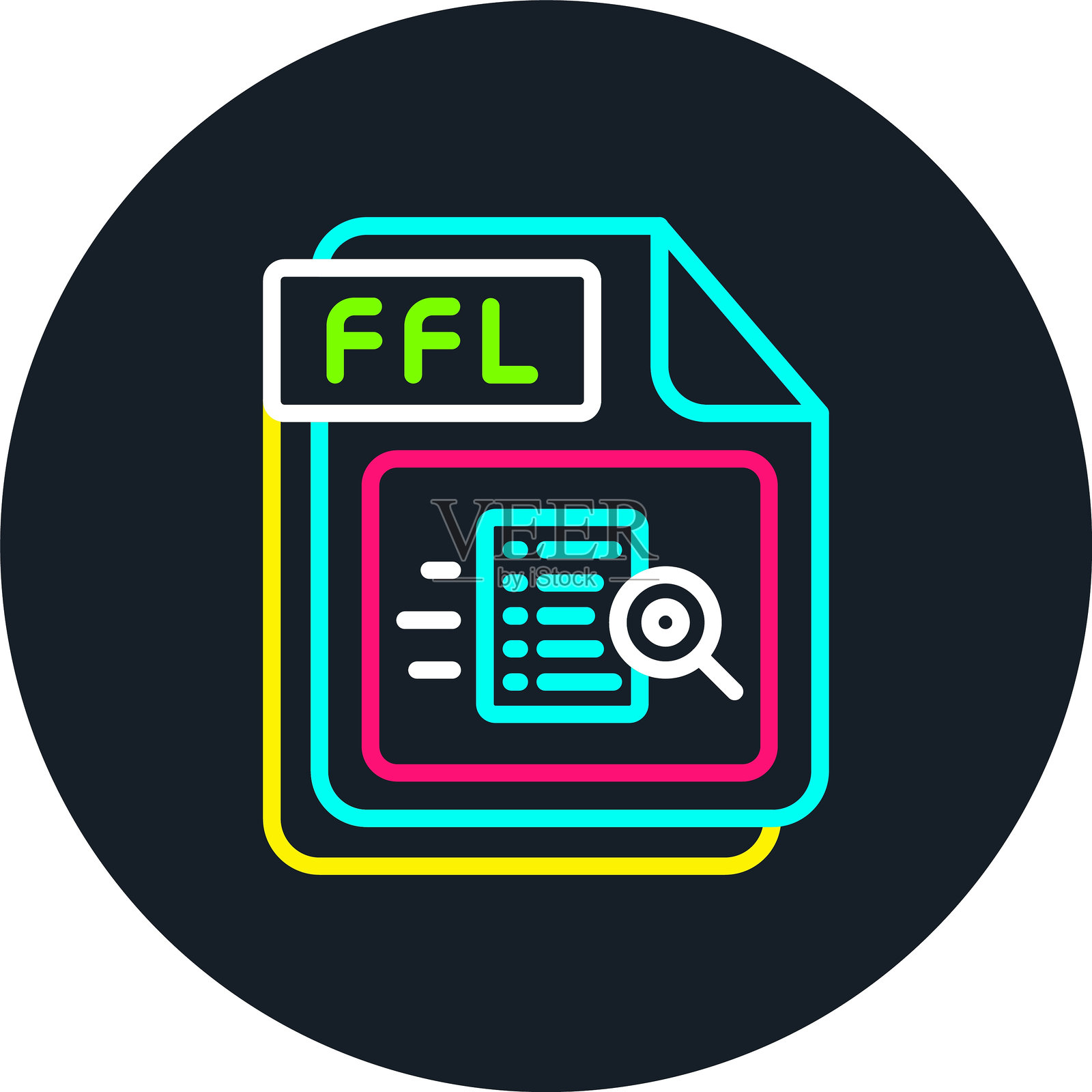 FFL线多色图标插画图片素材