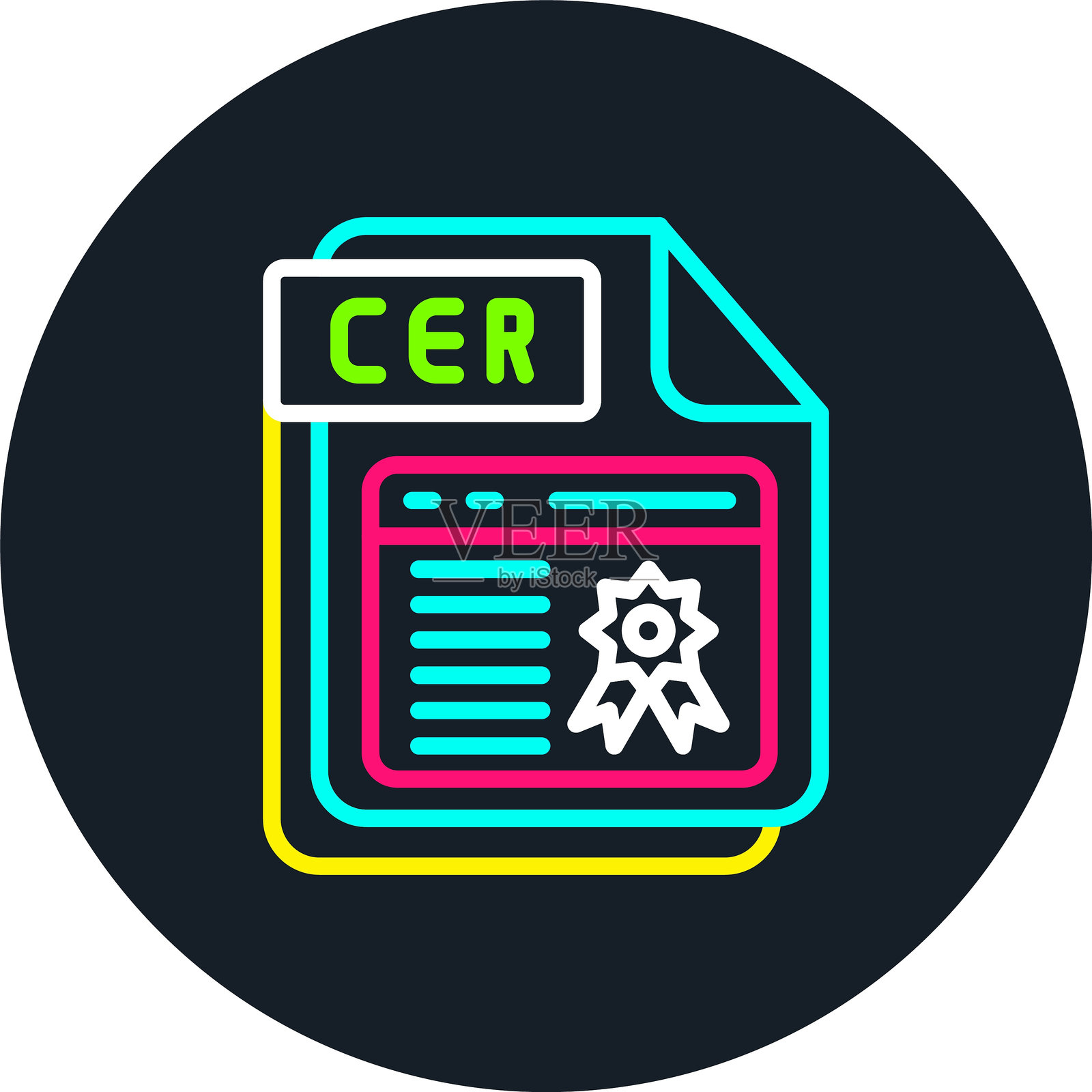 CER线多色图标插画图片素材