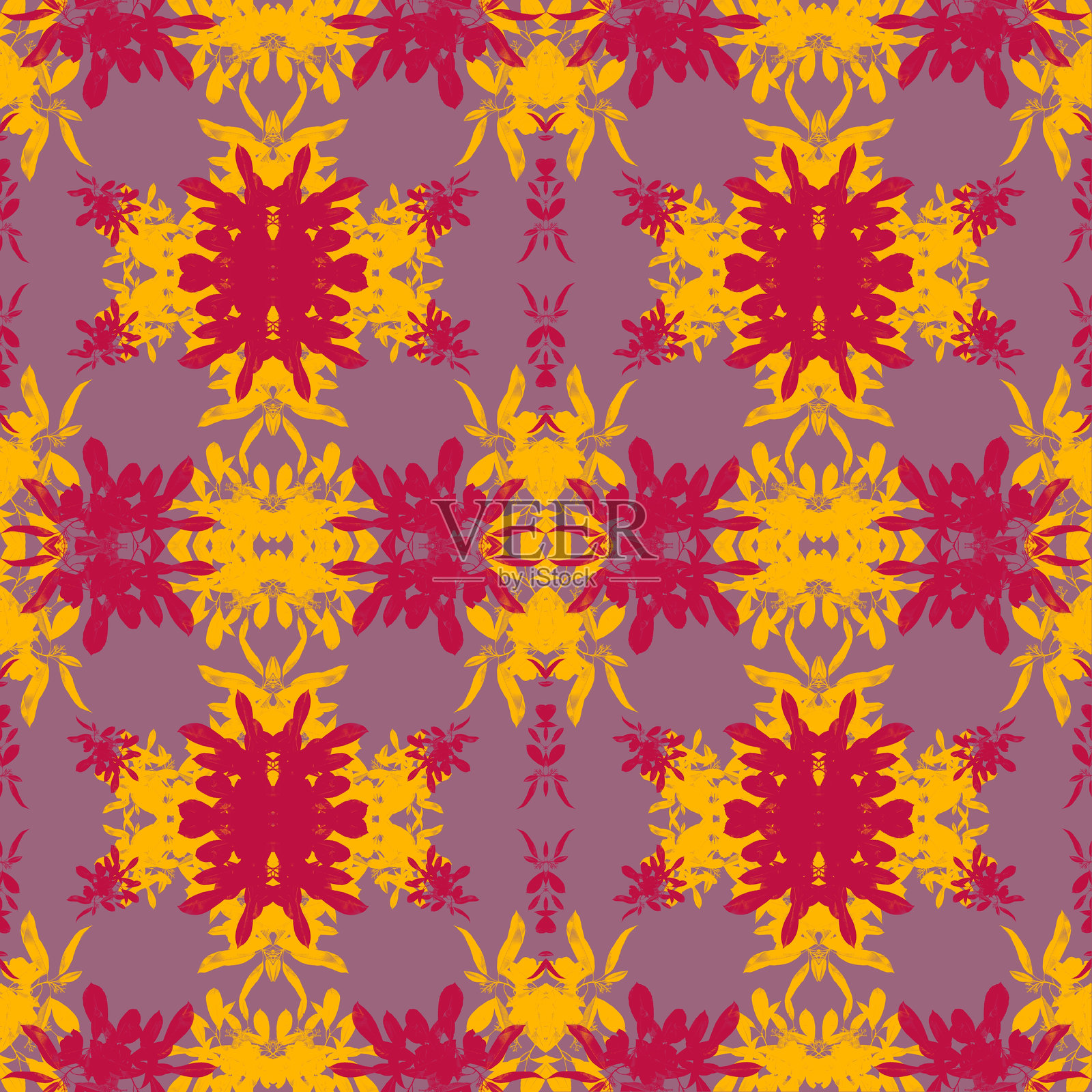 抽象多彩的达马斯克无缝东方传统图案纺织设计，适用于背景、地毯、壁纸、服装、包裹、蜡染、面料和刺绣风格插图插画图片素材