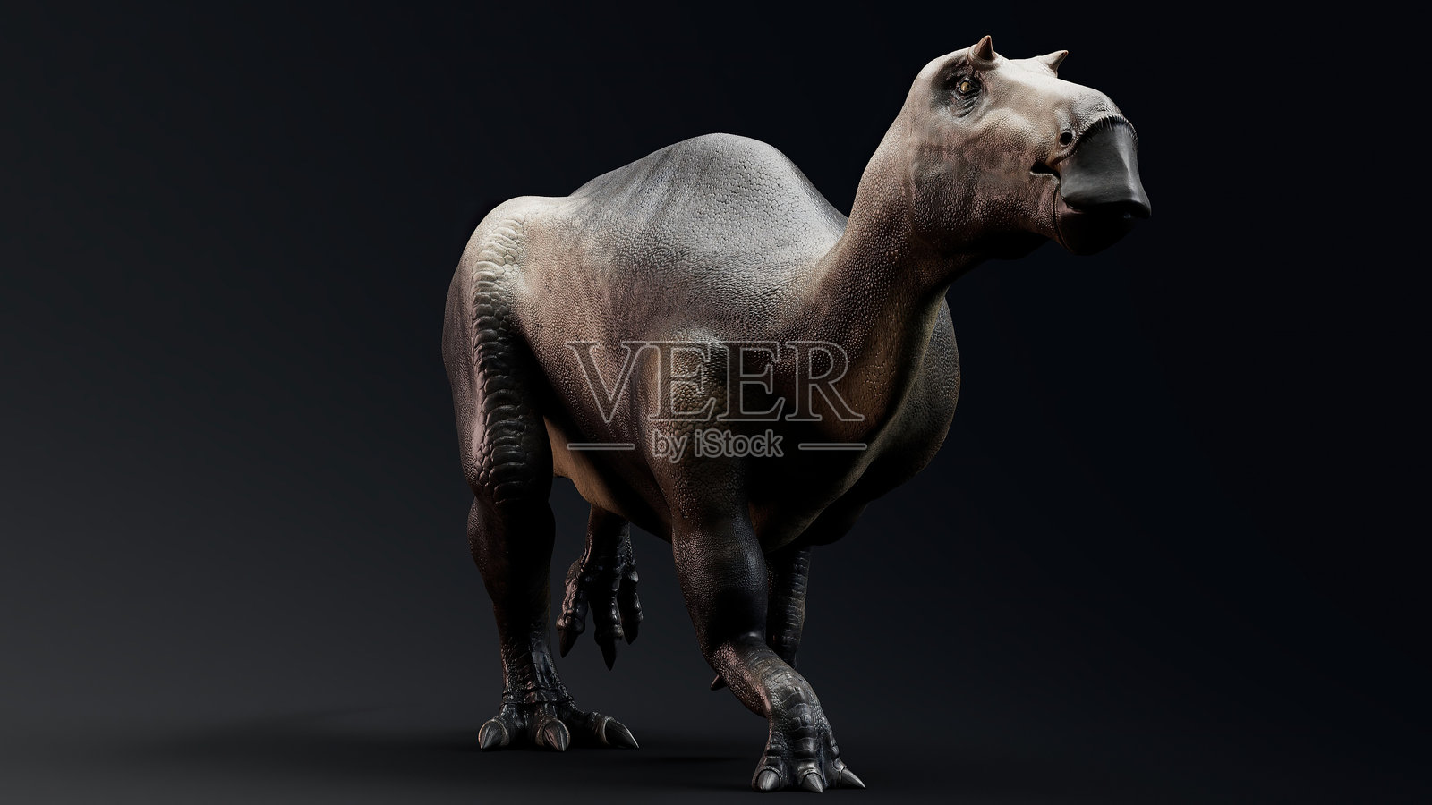 背景中的美亚龙。3D模型渲染。照片摄影图片