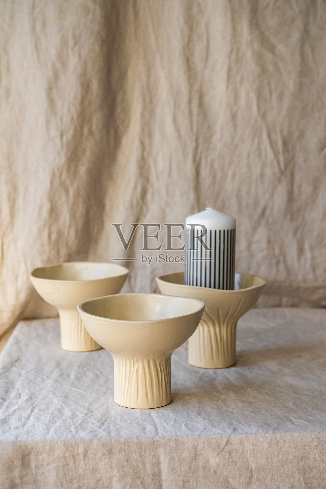 手工制作的石器陶瓷照片摄影图片