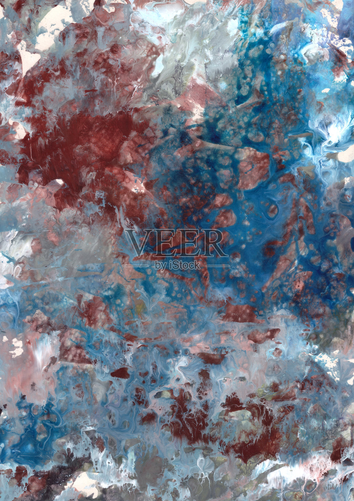 蓝色调的气泡抽象纹理背景照片摄影图片