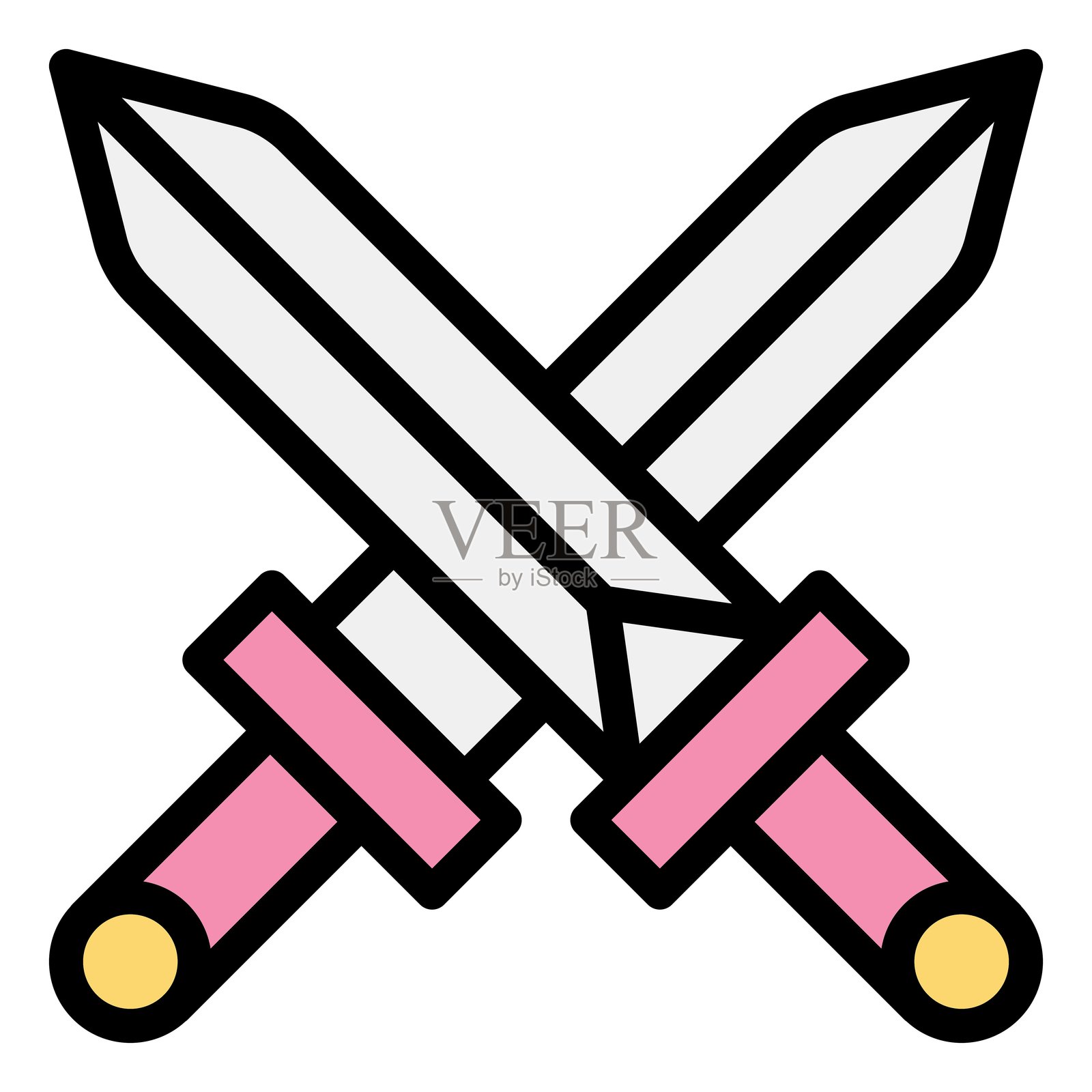 剑的矢量图标设计插图插画图片素材