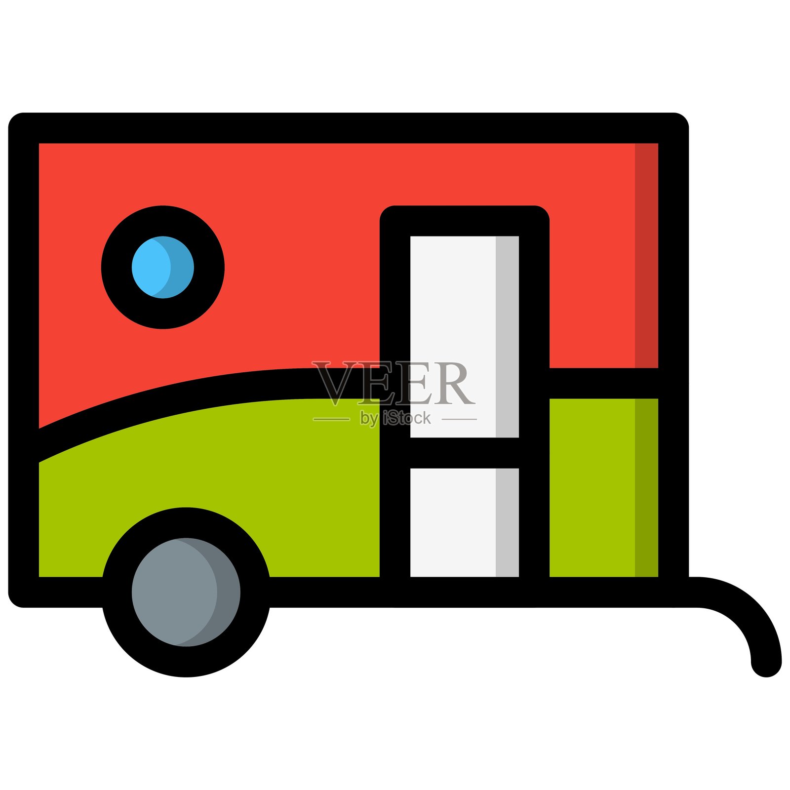 房车矢量图标设计插图插画图片素材