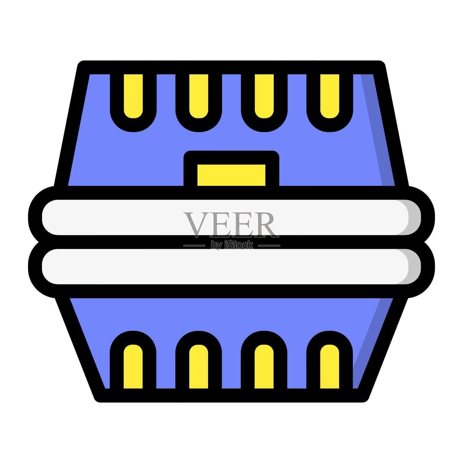 外卖盒矢量图标设计插图插画图片素材