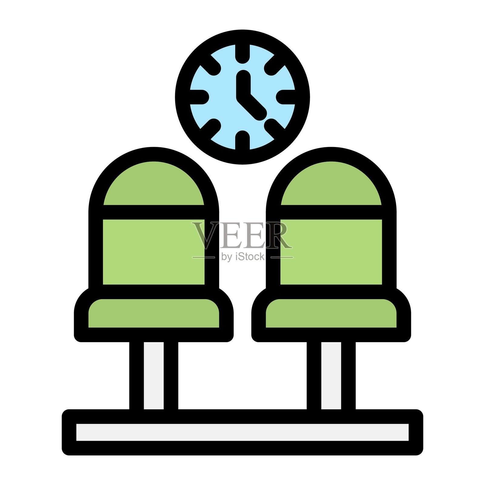 候诊室矢量图标设计插图插画图片素材