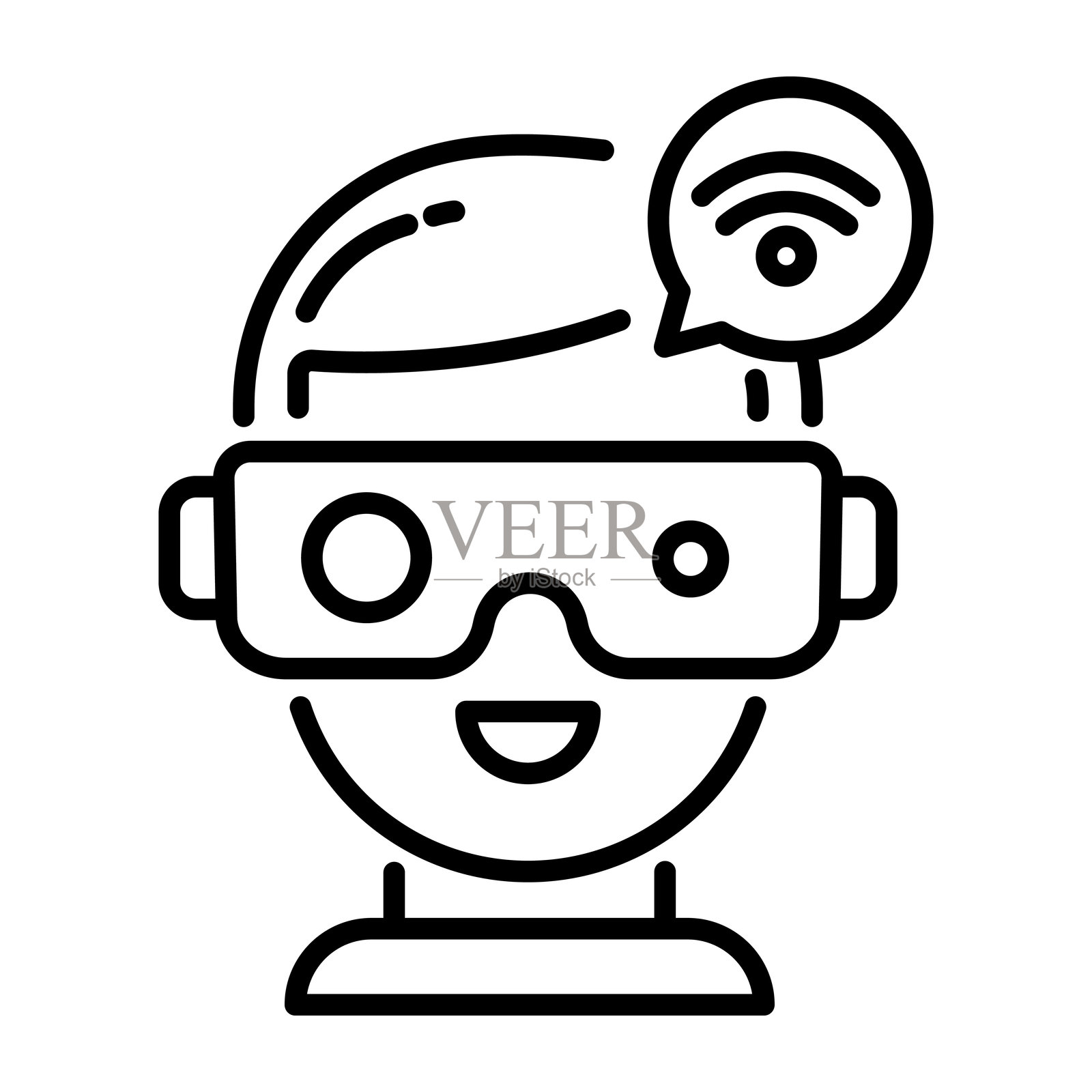 虚拟现实沟通插画图片素材