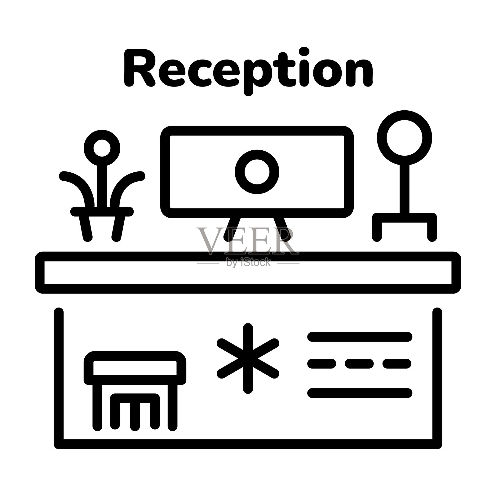接待台插画图片素材
