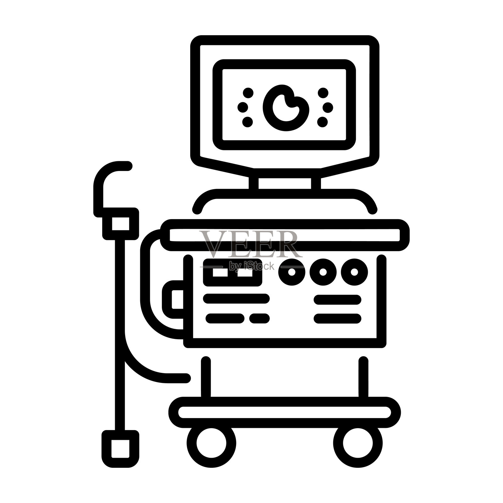 超声波机插画图片素材