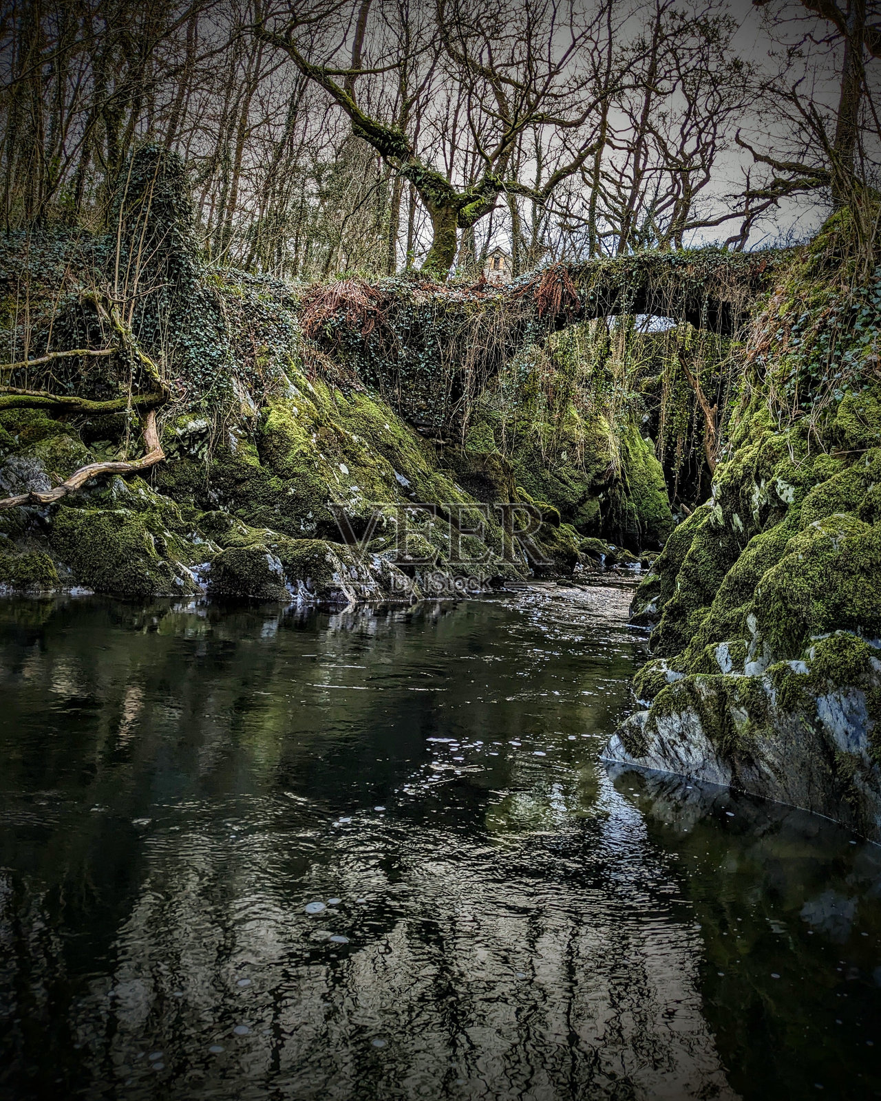 威尔士的罗马桥照片摄影图片