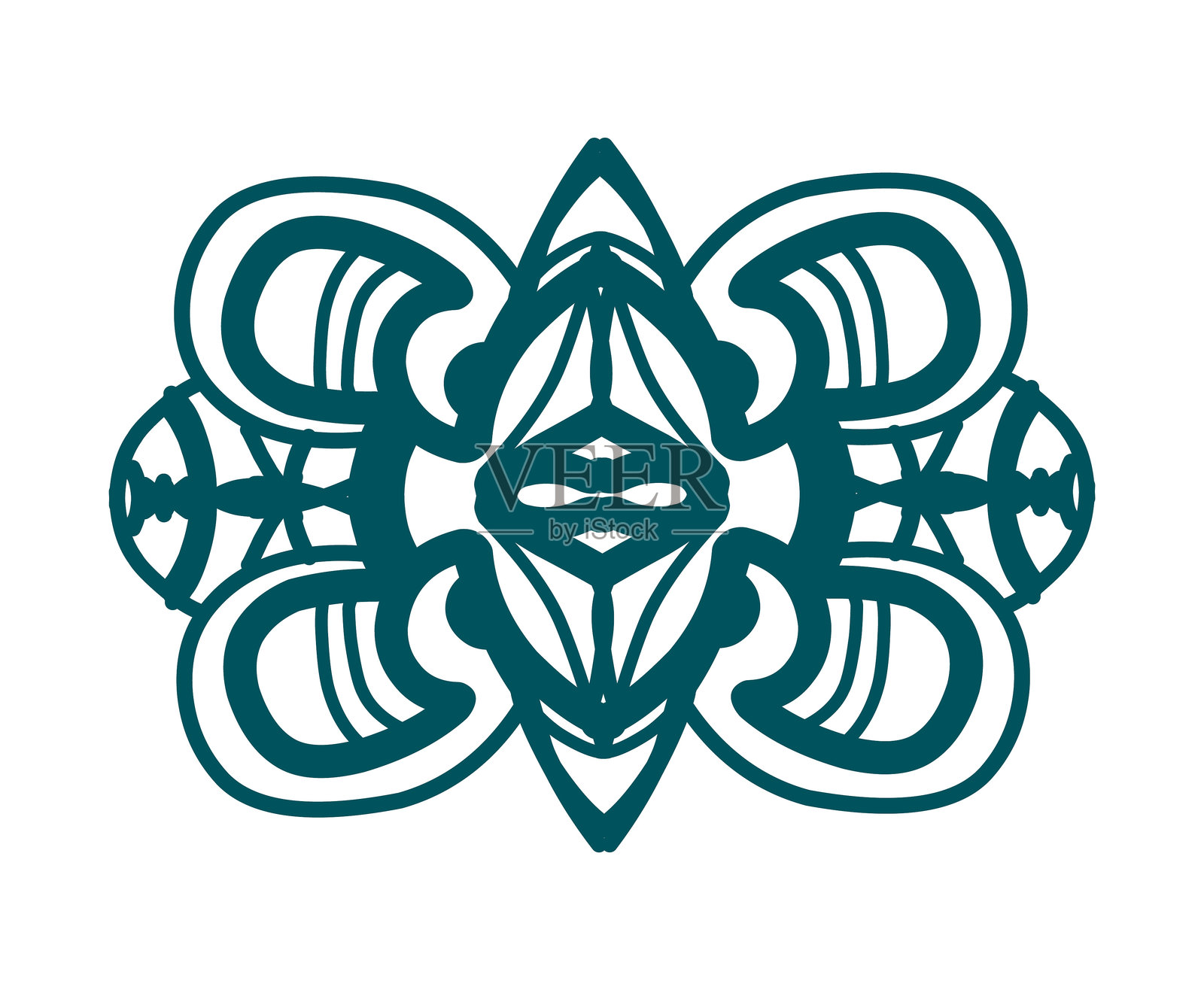 几何图标元素用于图案、标志、装饰的矢量轮廓风格插画图片素材