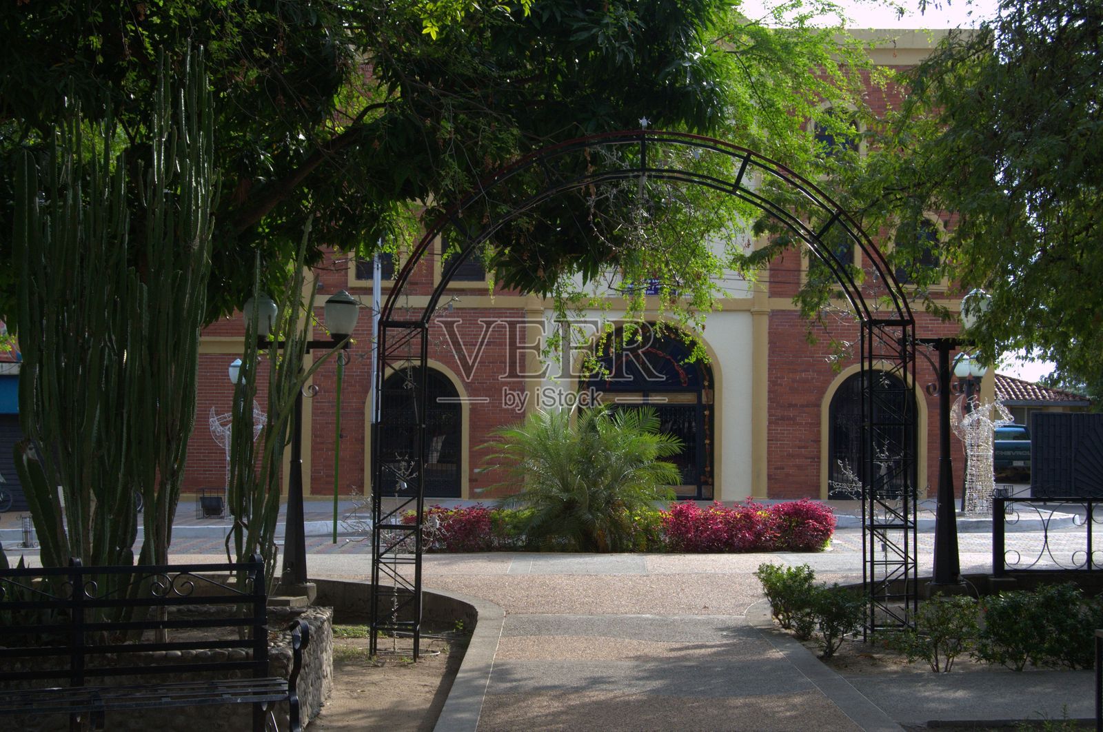 巴里纳斯州的教堂。照片摄影图片