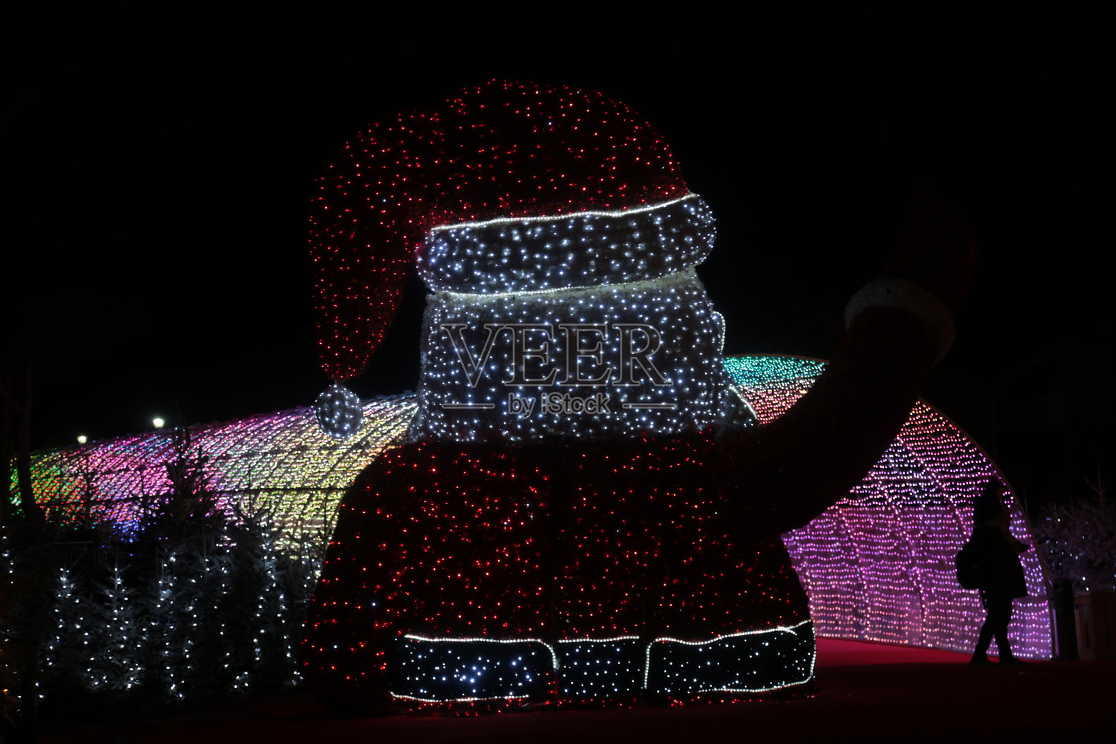 圣诞节的灯光和礼物照片照片摄影图片