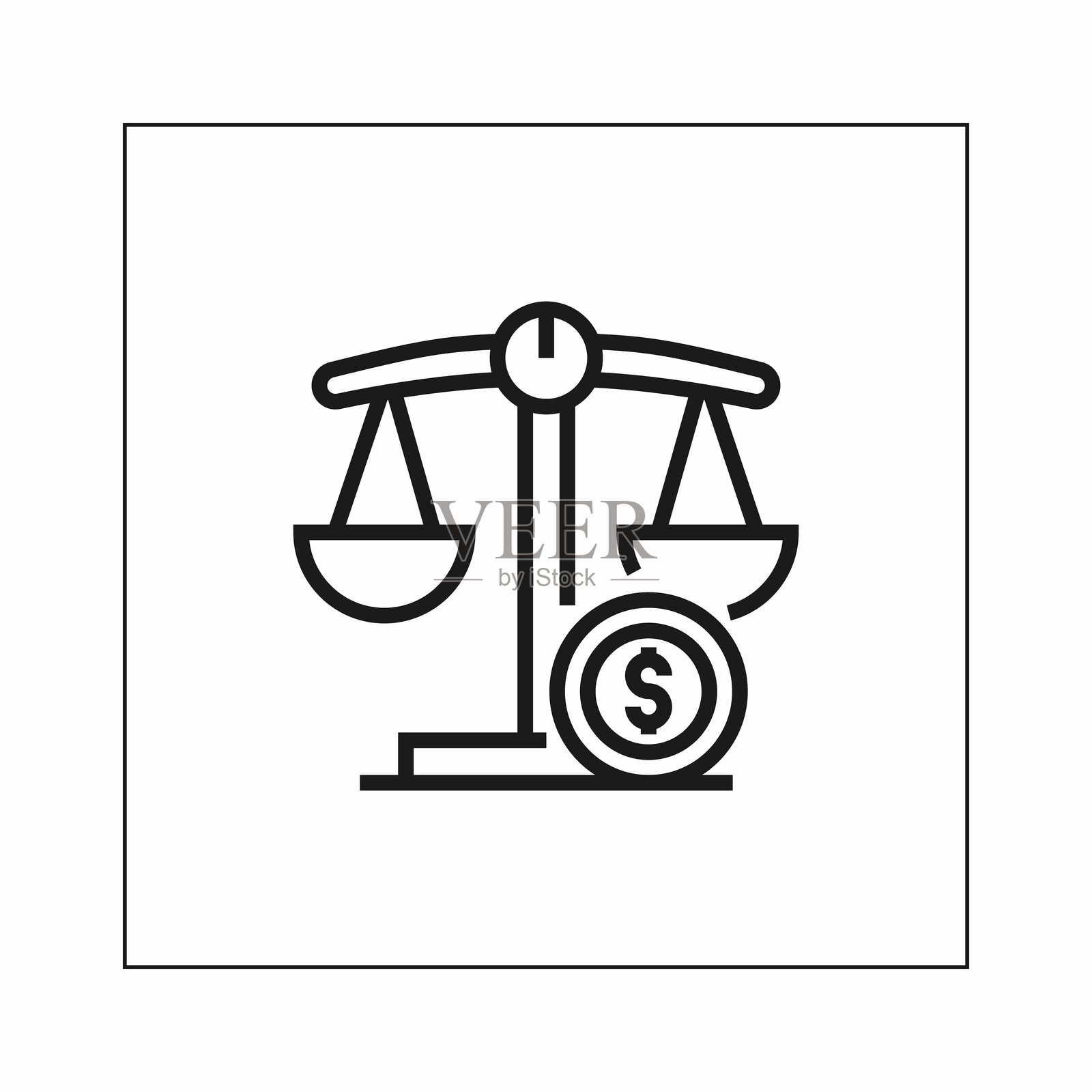 会计相关线条矢量图标集。可编辑的线条。插画图片素材