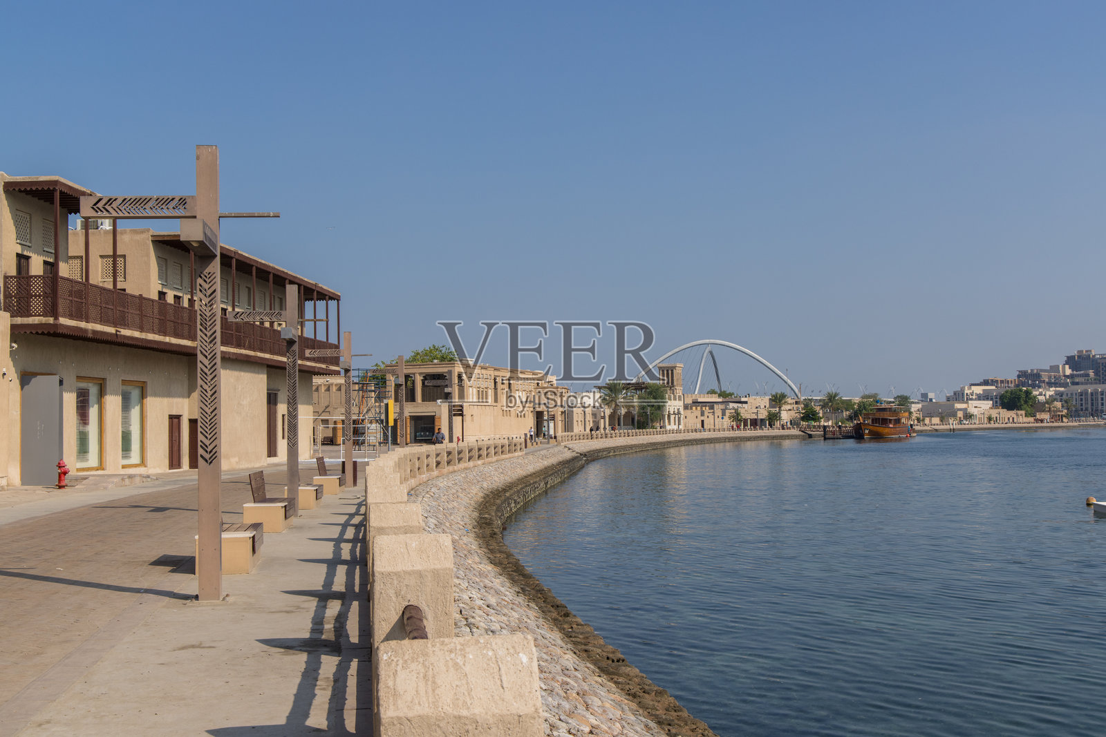 迪拜老城的游览照片摄影图片