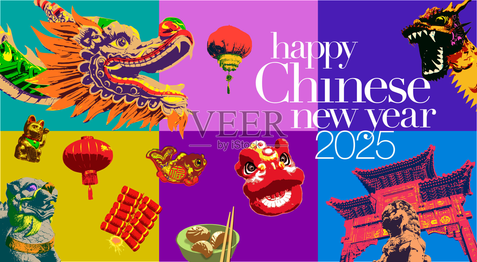 春节海报插画图片素材