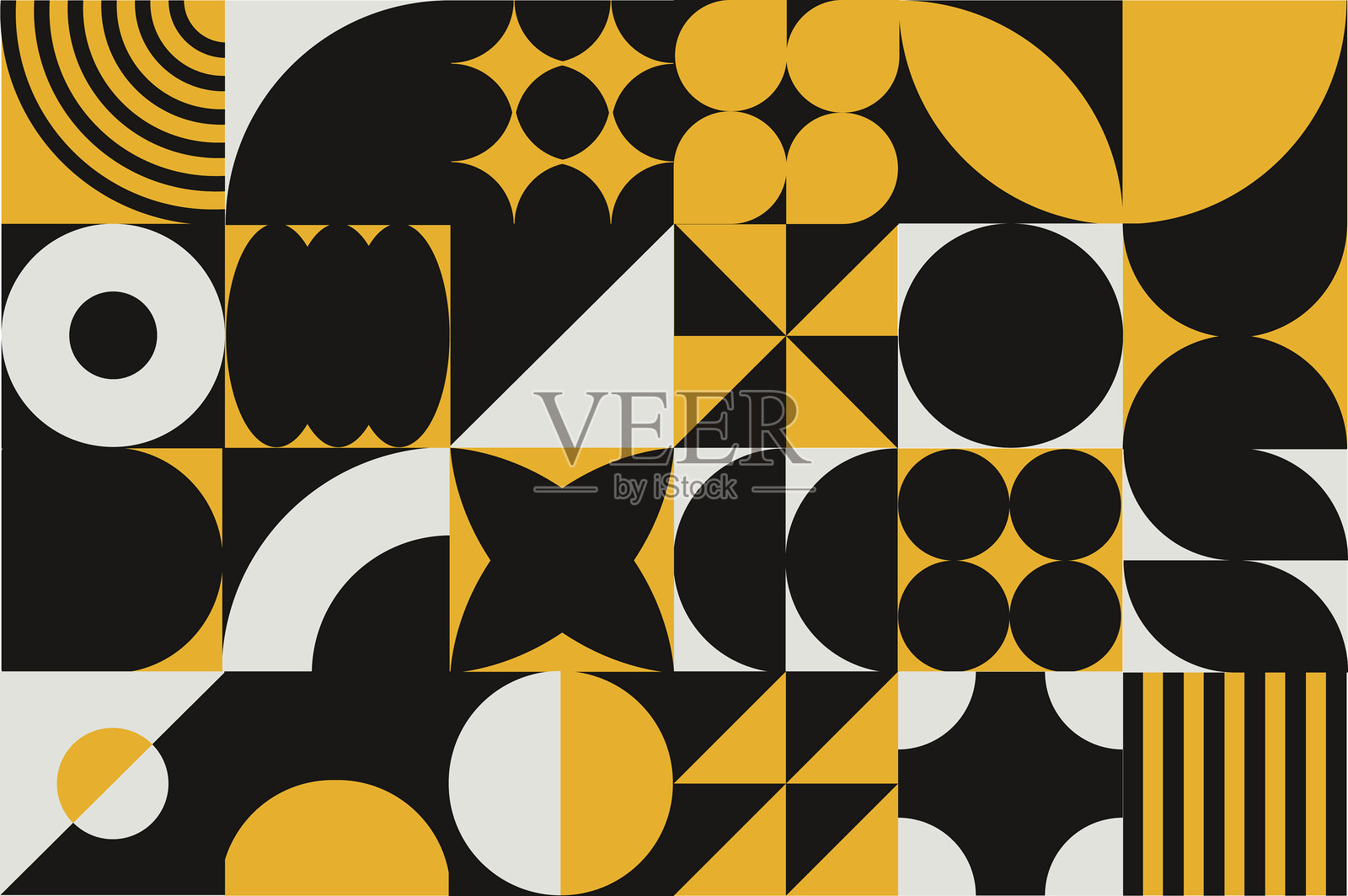 包豪斯几何背景插画图片素材