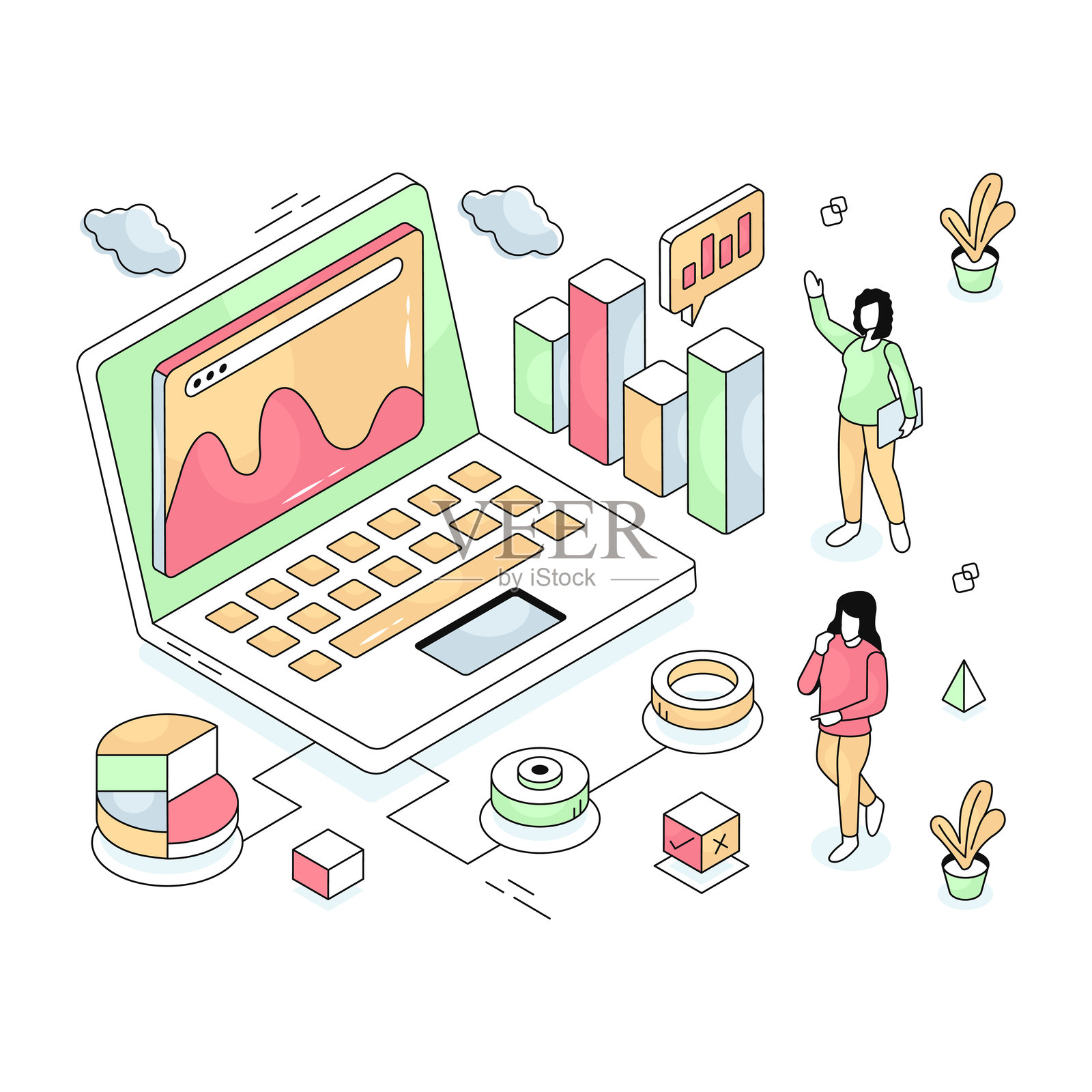 云更新插画图片素材