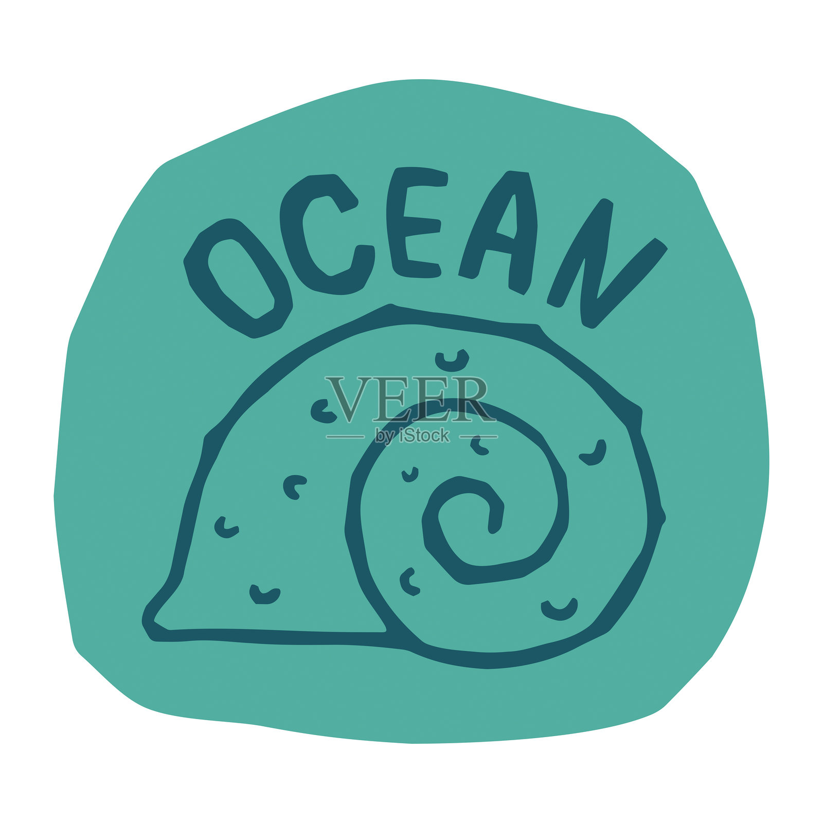 海洋贴纸插画图片素材