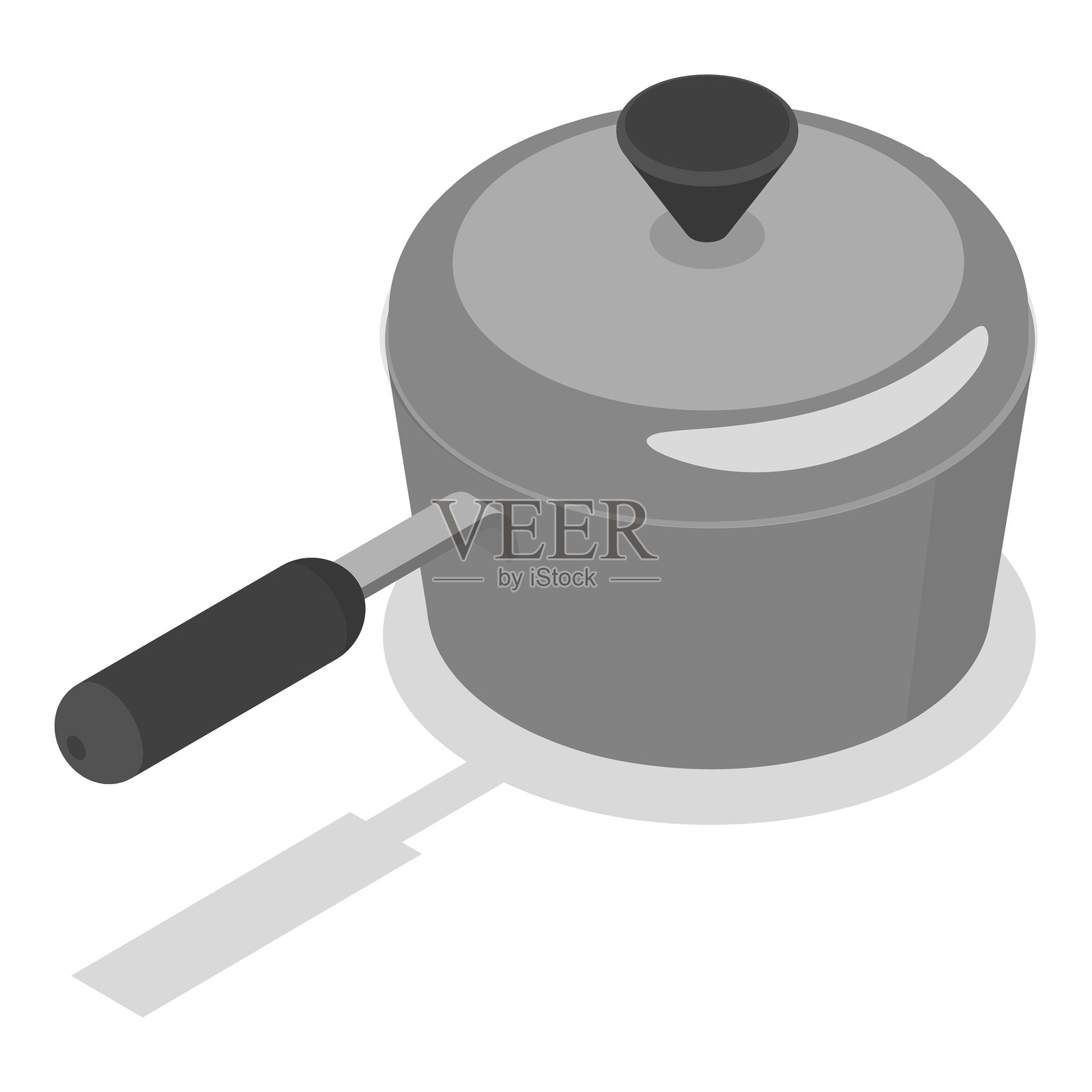 3D等距平面矢量餐具套装。物品4插画图片素材