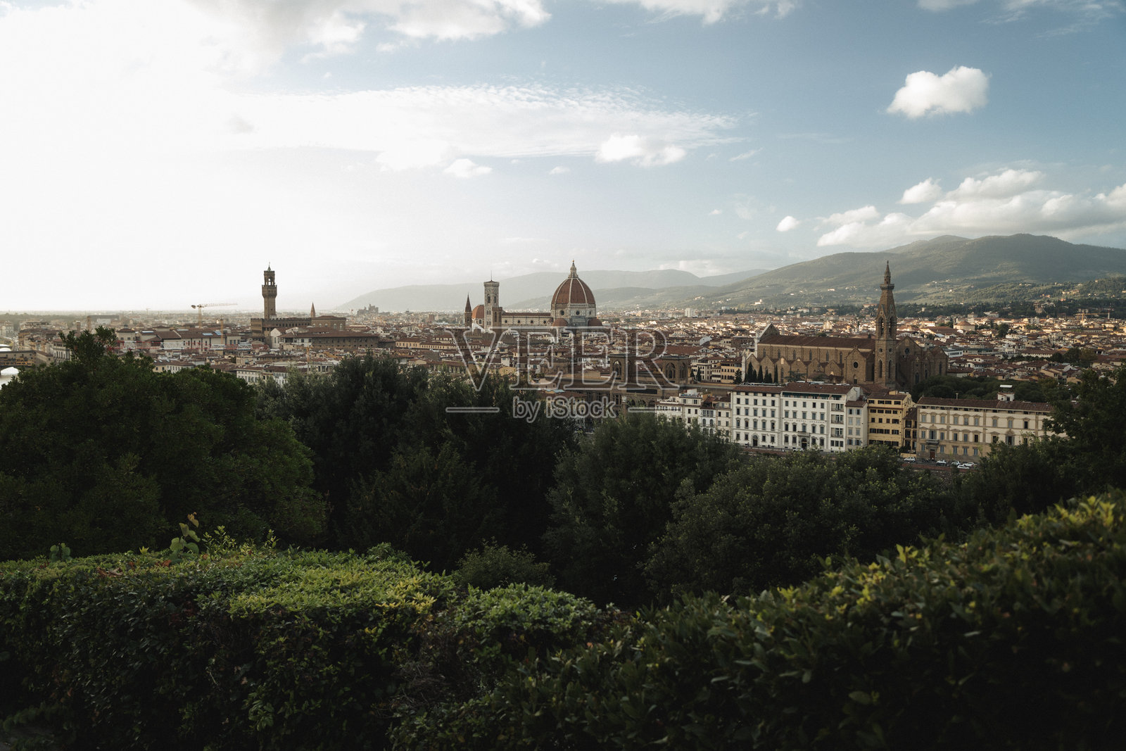 佛罗伦萨天际线与大教堂背景照片摄影图片