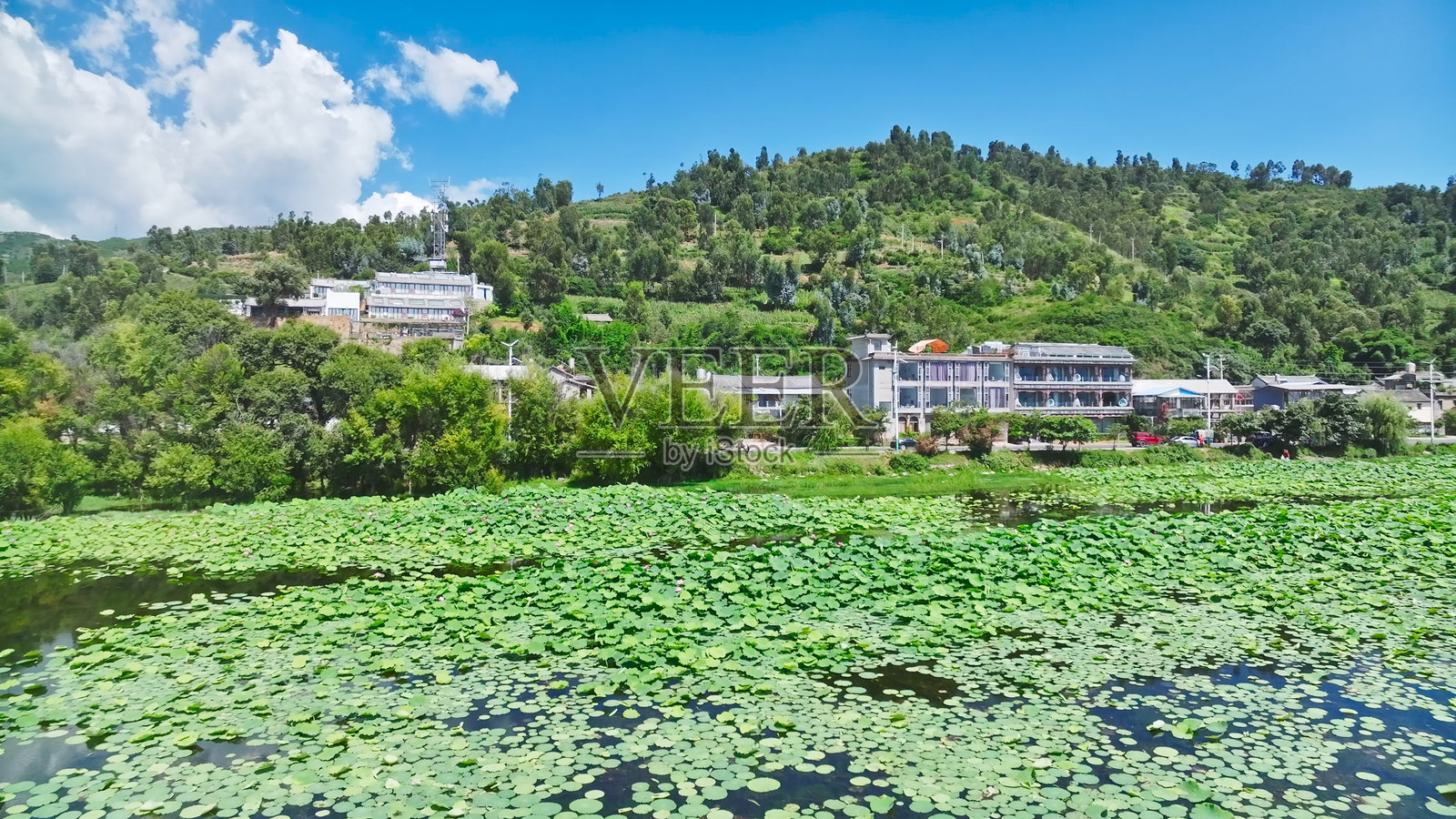 苍山和洱海，云南大理，中国，亚洲。照片摄影图片