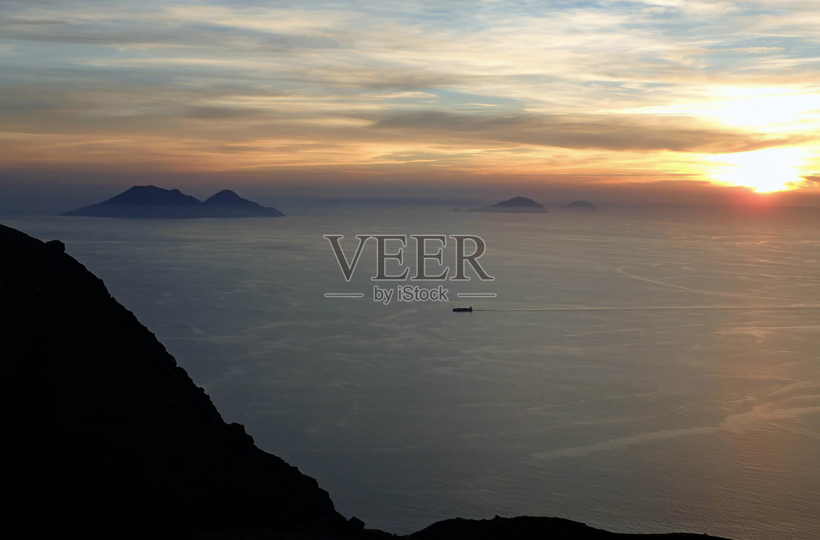 海洋日落照片摄影图片