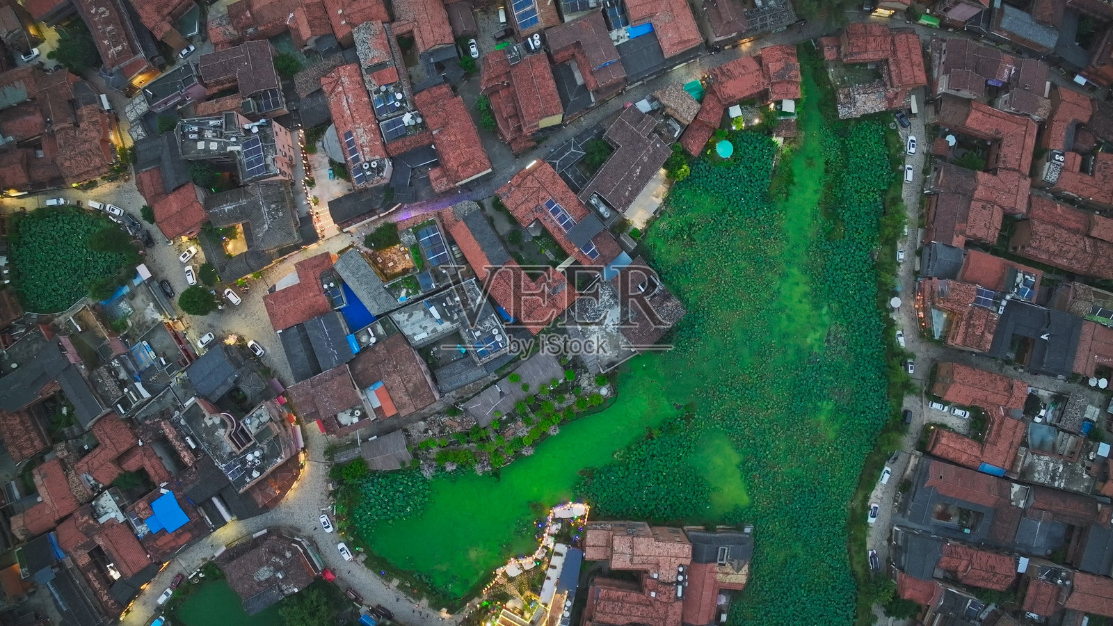 喀斯特地貌，普者黑，丘北县，文山壮族苗族自治州，云南省，中国，亚洲。照片摄影图片